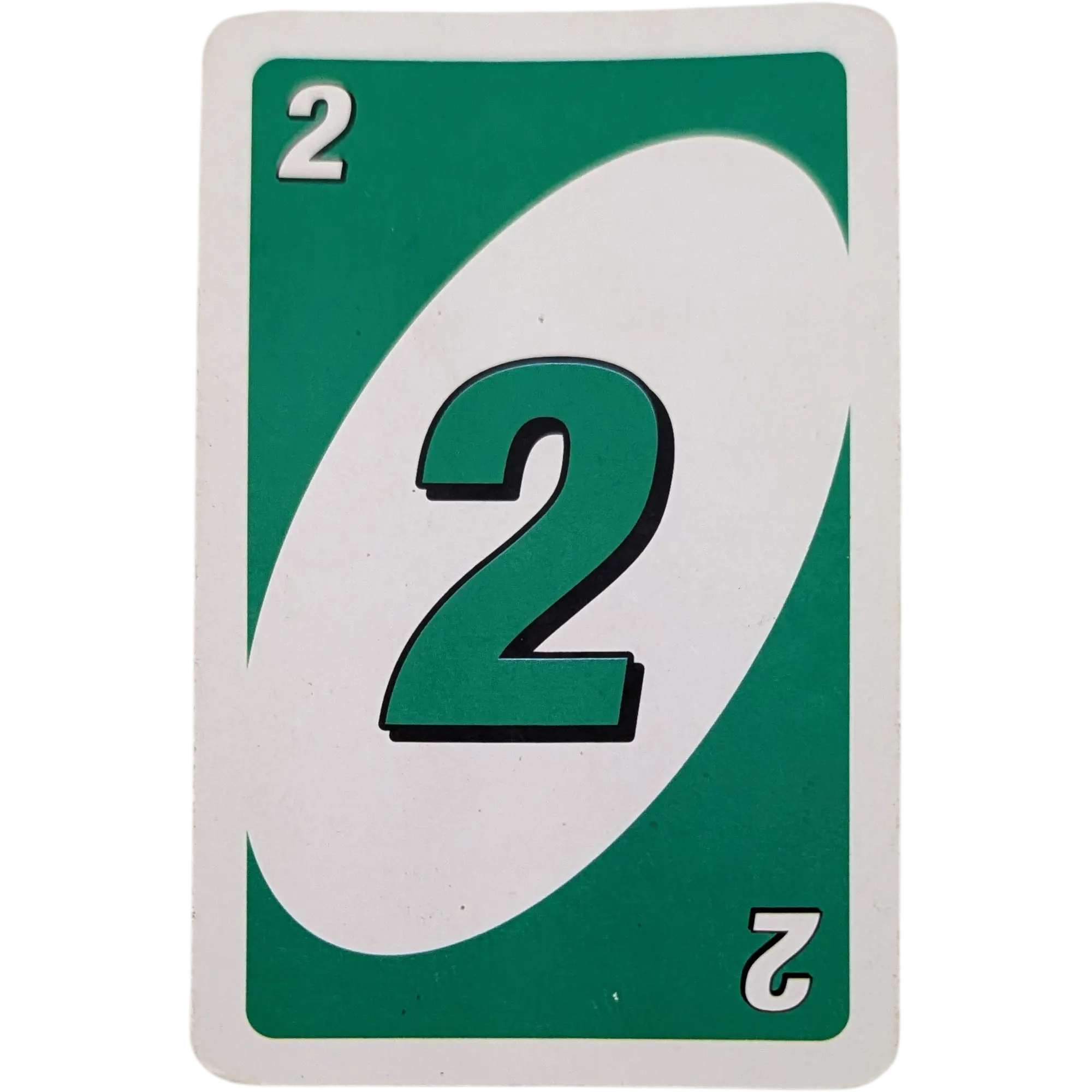 Mattel Uno Ersatzkarte Zahl Zwei Grün 