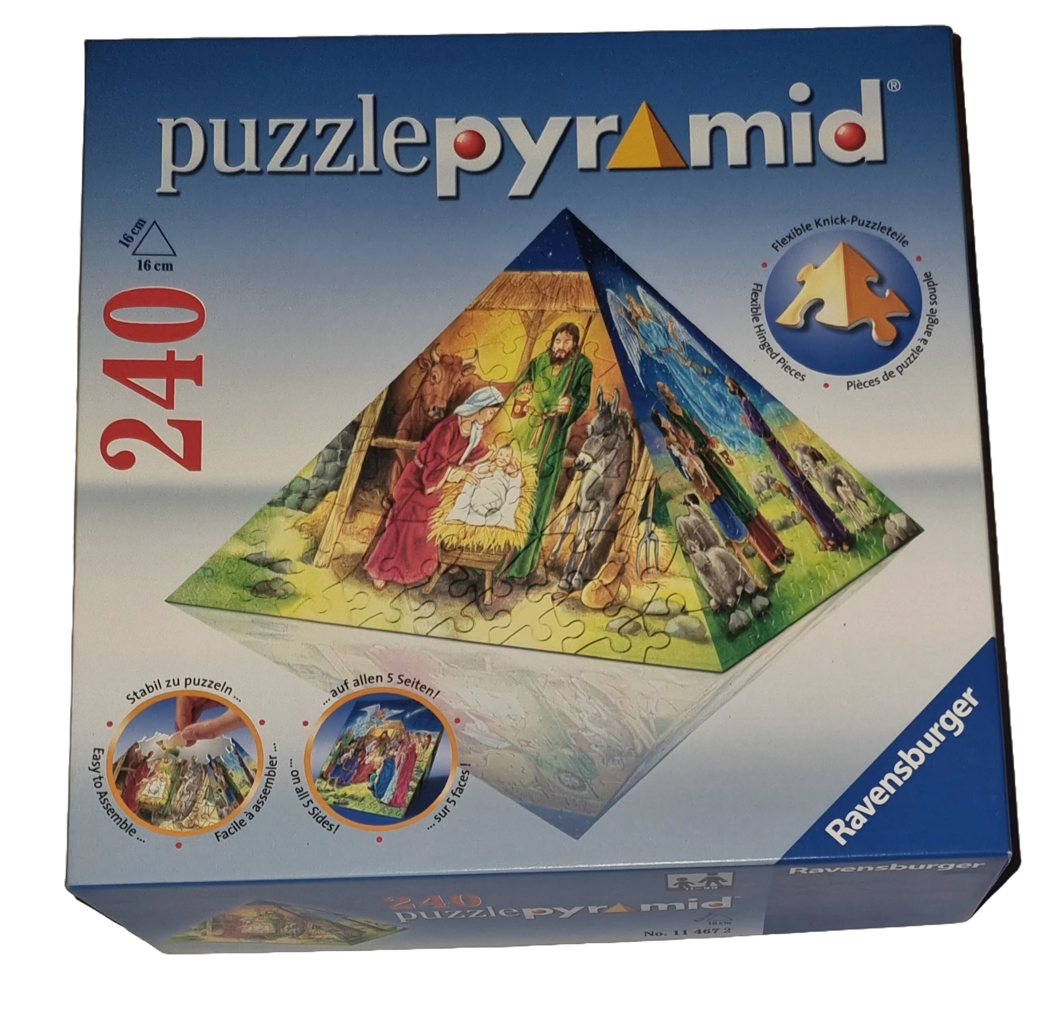Ravensburger Puzzlepyramid 240 Teile 114672 Die Weihnachtsgeschichte