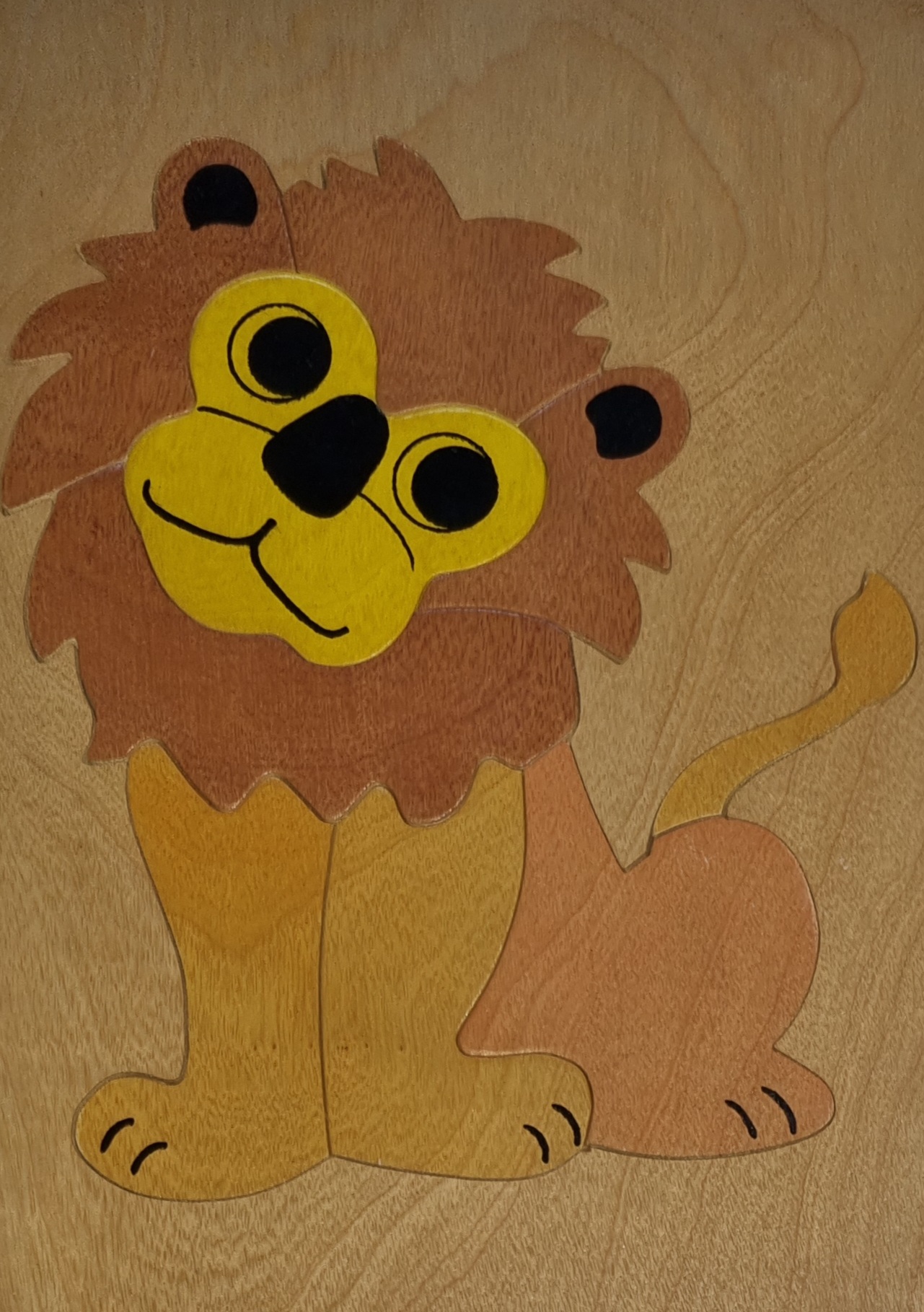 Holzpuzzle Löwe 9 Teile Lion