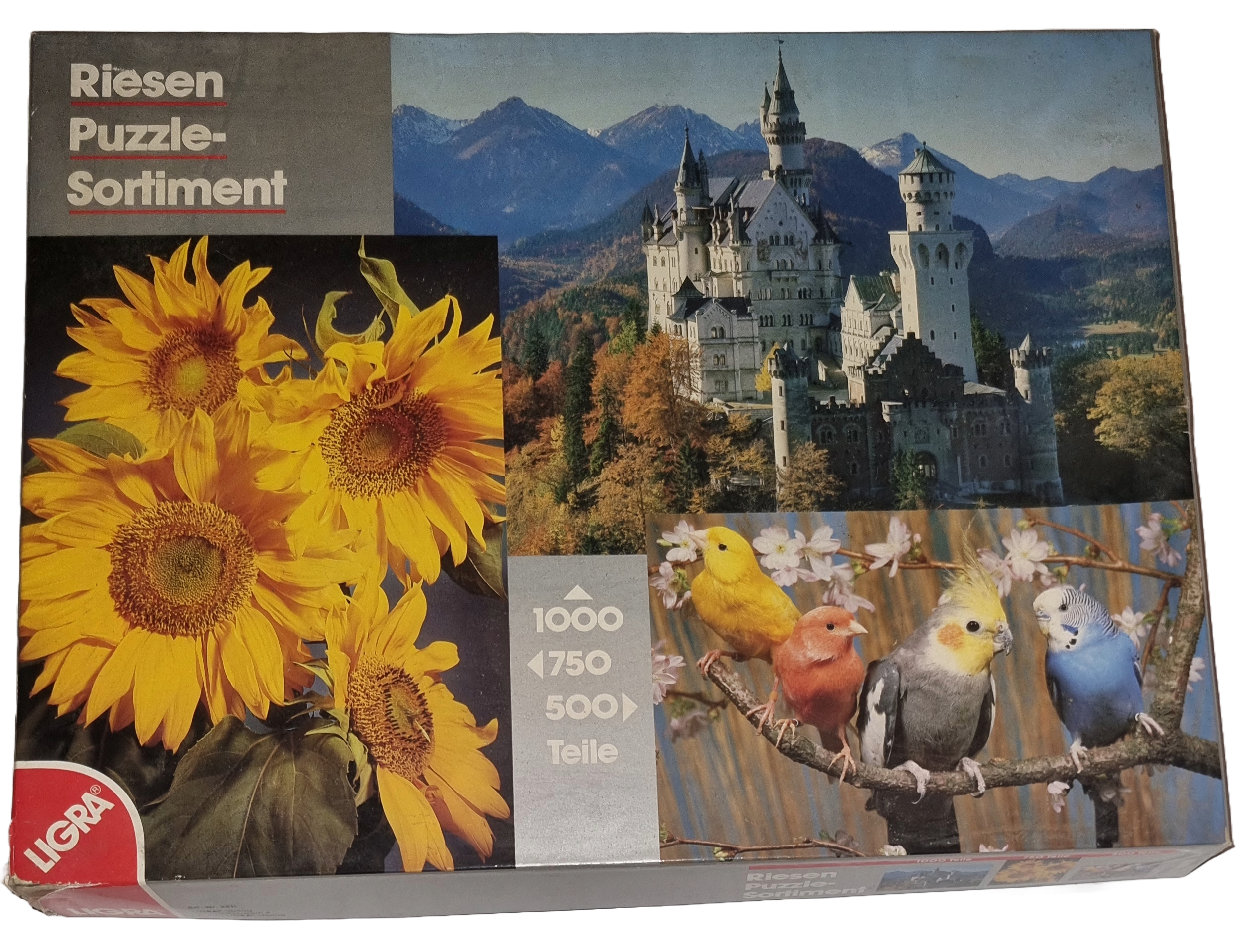 Ligra Riesen Puzzle-Sortiment 1000 Teile, 750 Teile, 500 Teile
