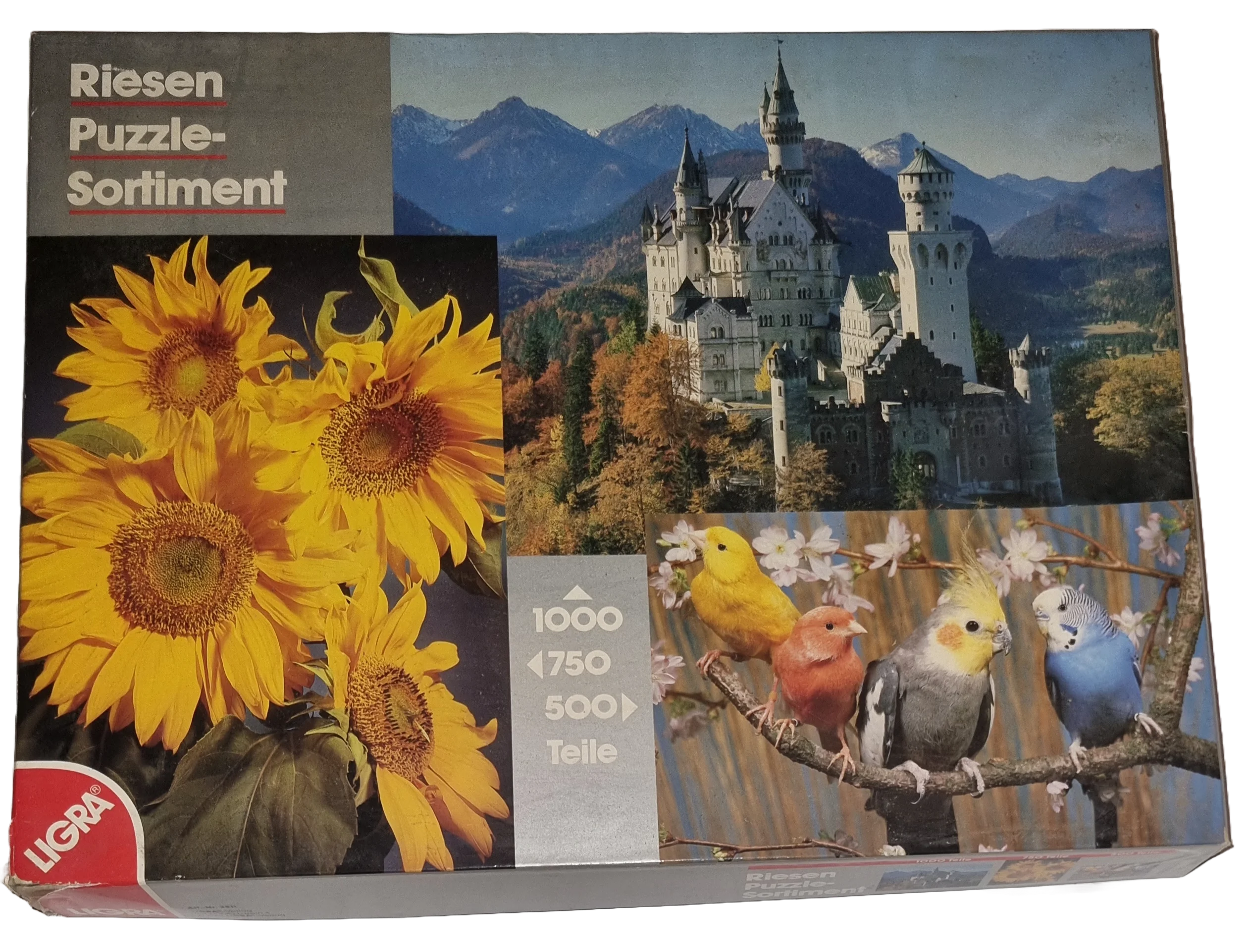 Ligra Riesen Puzzle-Sortiment 1000 Teile, 750 Teile, 500 Teile