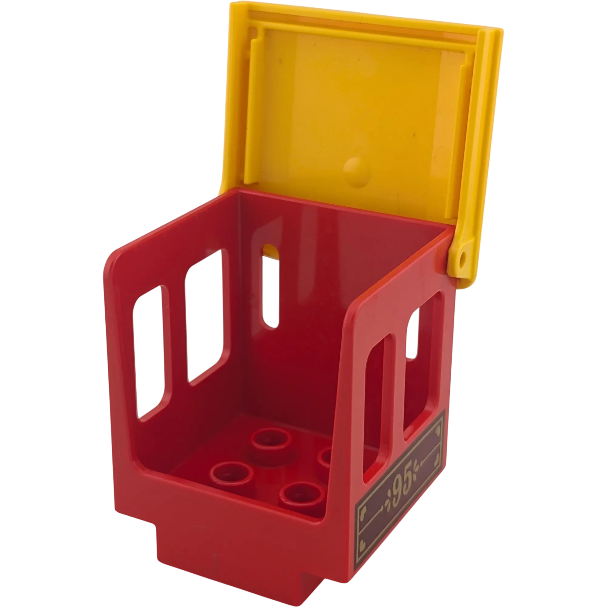 Lego Duplo 92453 Aufsatz Rot mit Klappdach Gelb Kabine Führerhaus mit Zahl 95