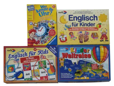 Spielepaket Lernpaket ab 6 Jahren Englisch, Uhr und die Welt
