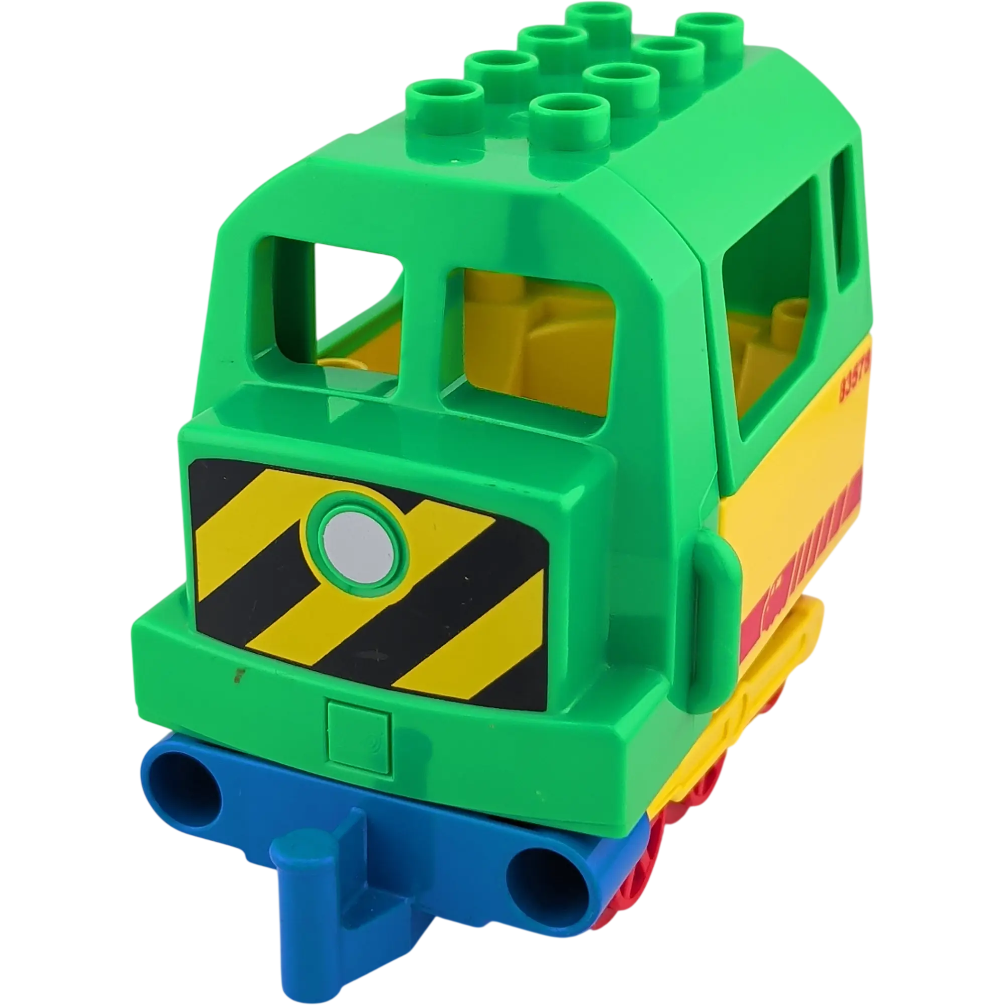 Lego Duplo Eisenbahn Zug Schiebelok Mittelgrün Gelb Rot Blau