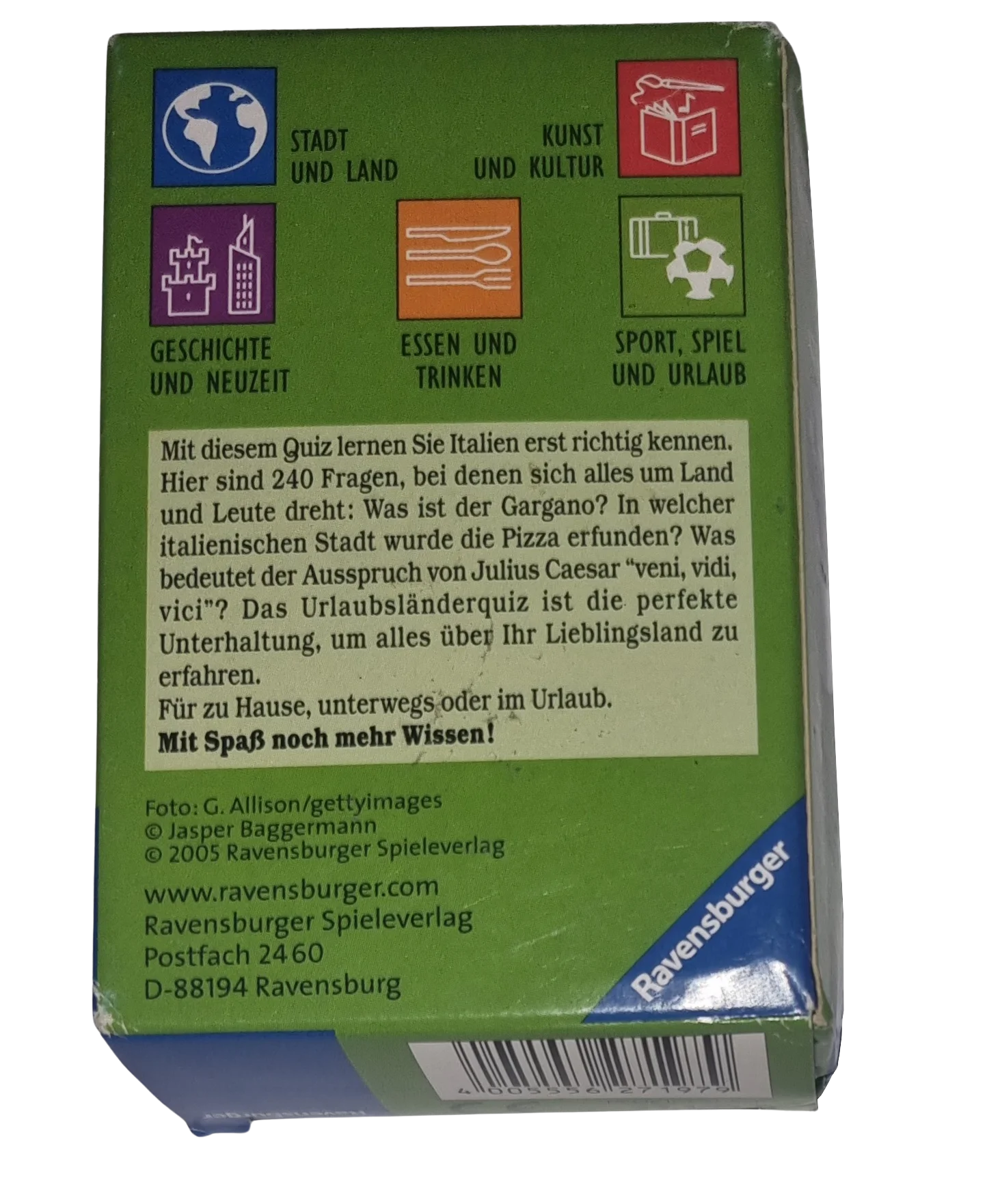 Ravensburger Urlaubsländer Quiz Italien 271979