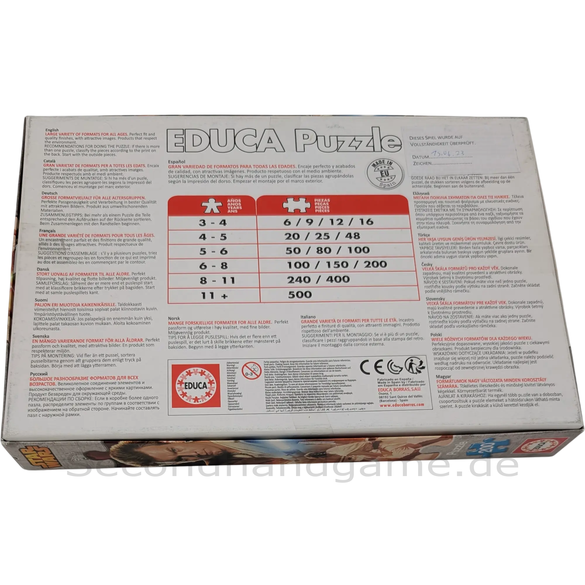 Educa Puzzle Star Wars 200 Teile 16165, ab 6 Jahren
