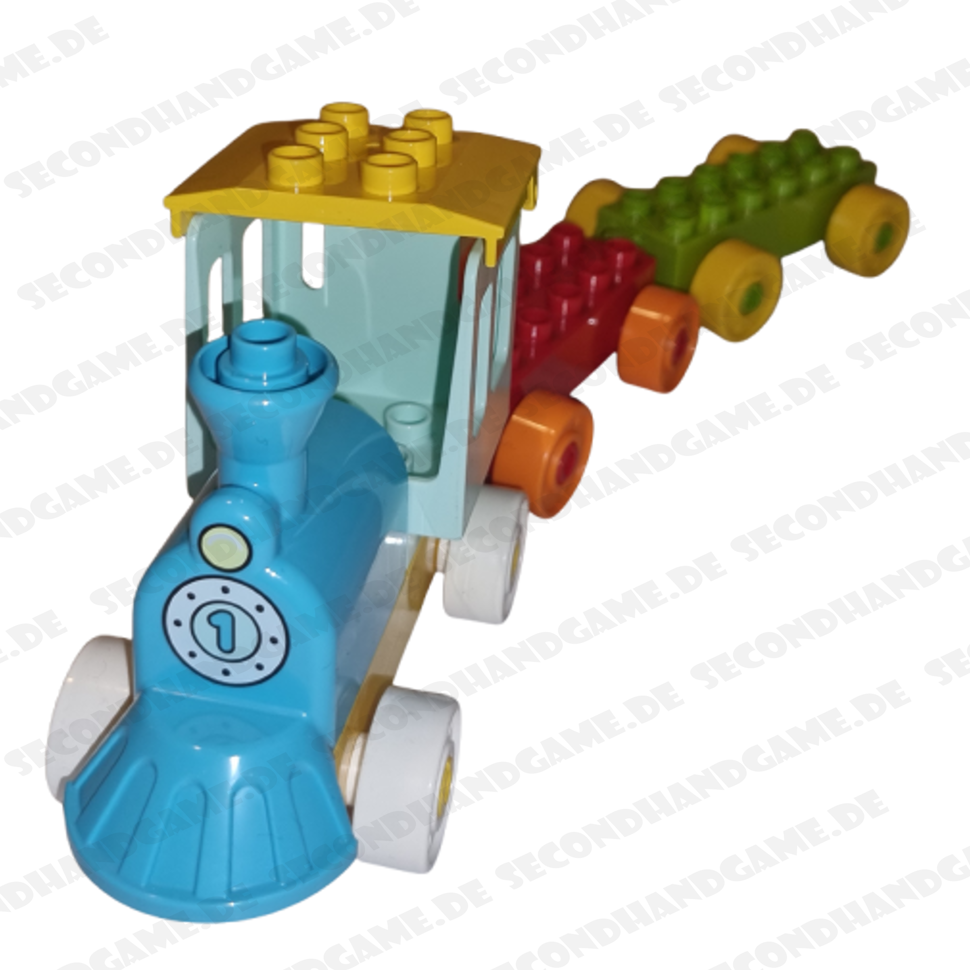 Lego Duplo Eisenbahn Schiebelock mit 2 Anhänger 