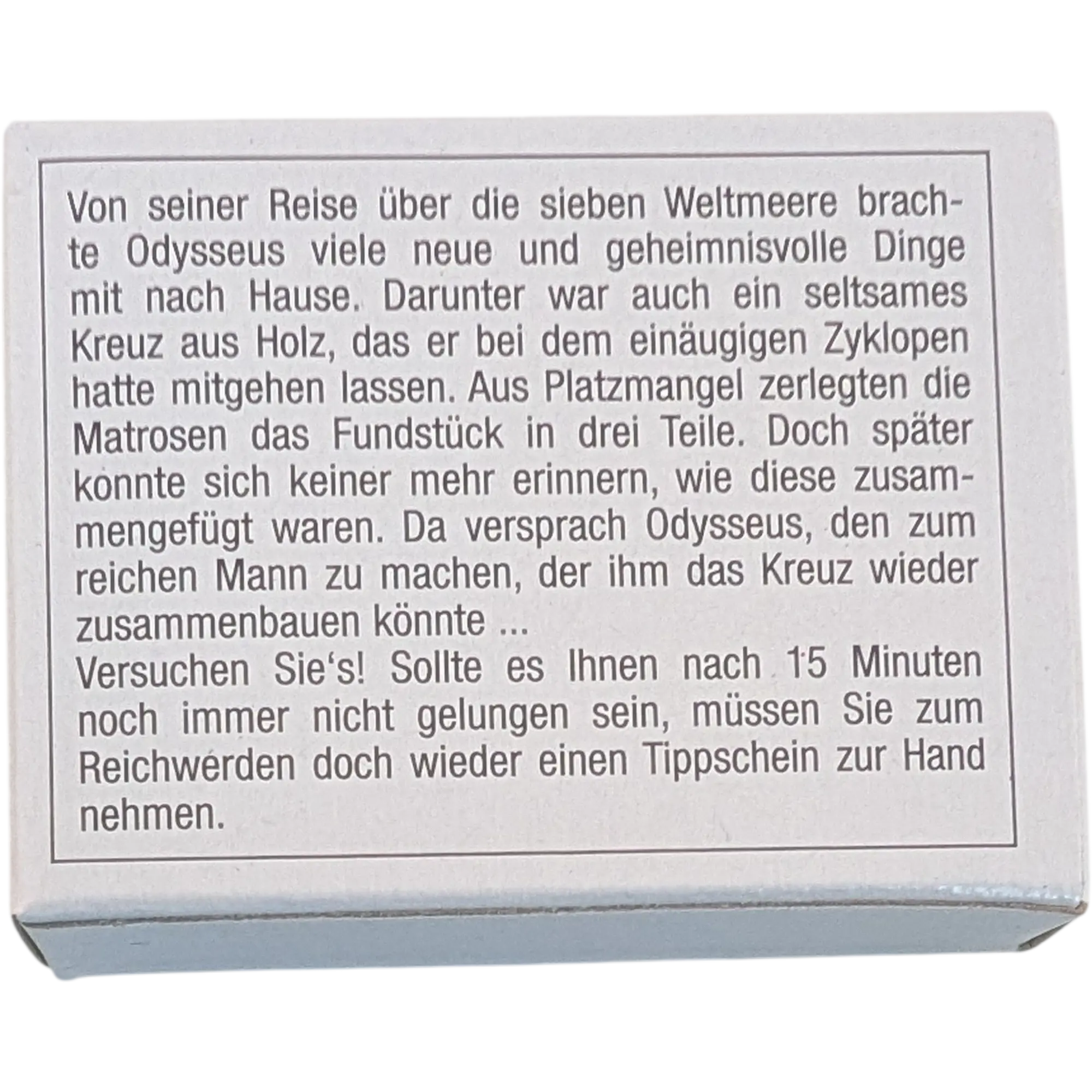 Bartl Mini Spiele Geduldspiele Das rätselhafte Kreuz, Ansicht 3