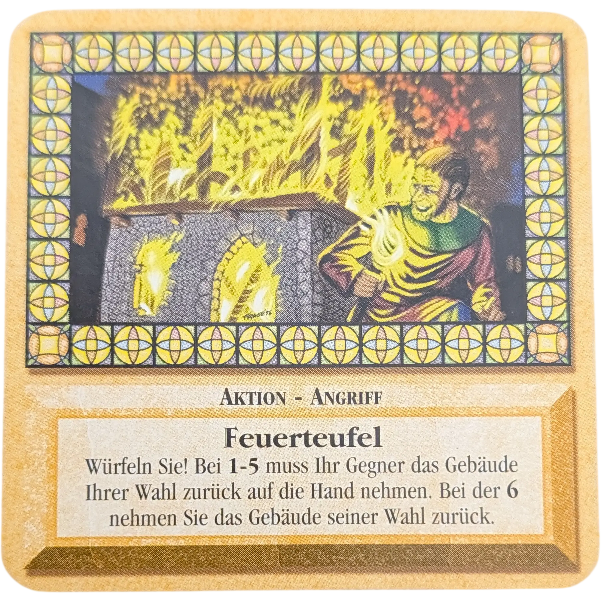 Kosmos Die Siedler von Catan das Kartenspiel Ersatzteil Karte Gold Feuerteufel