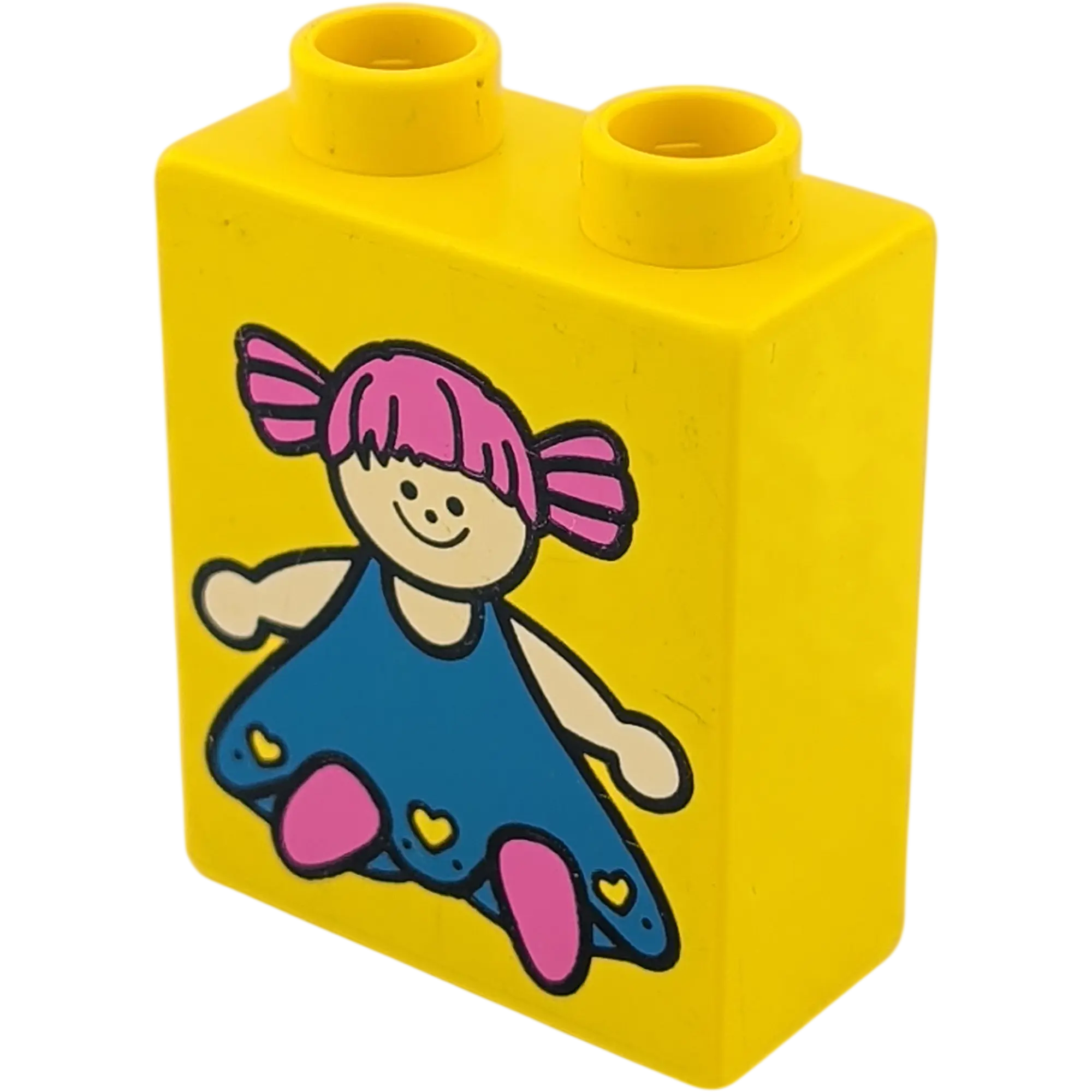 Lego Duplo 4066 Stein 1x2x2 Gelb mit Puppe