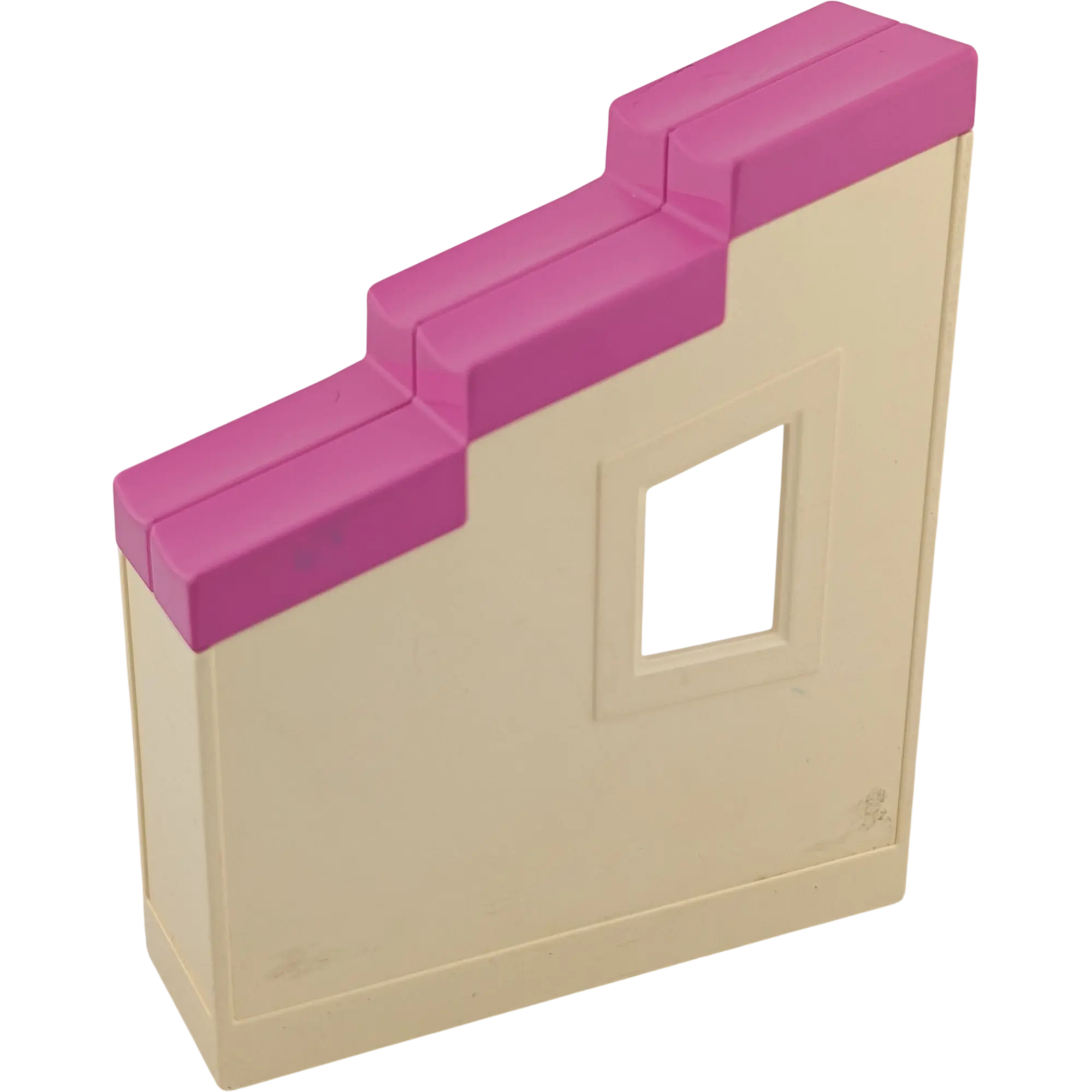 Lego Duplo 6484 Dach Weiß mit pinken Ziegeln Groß mit Fenstern