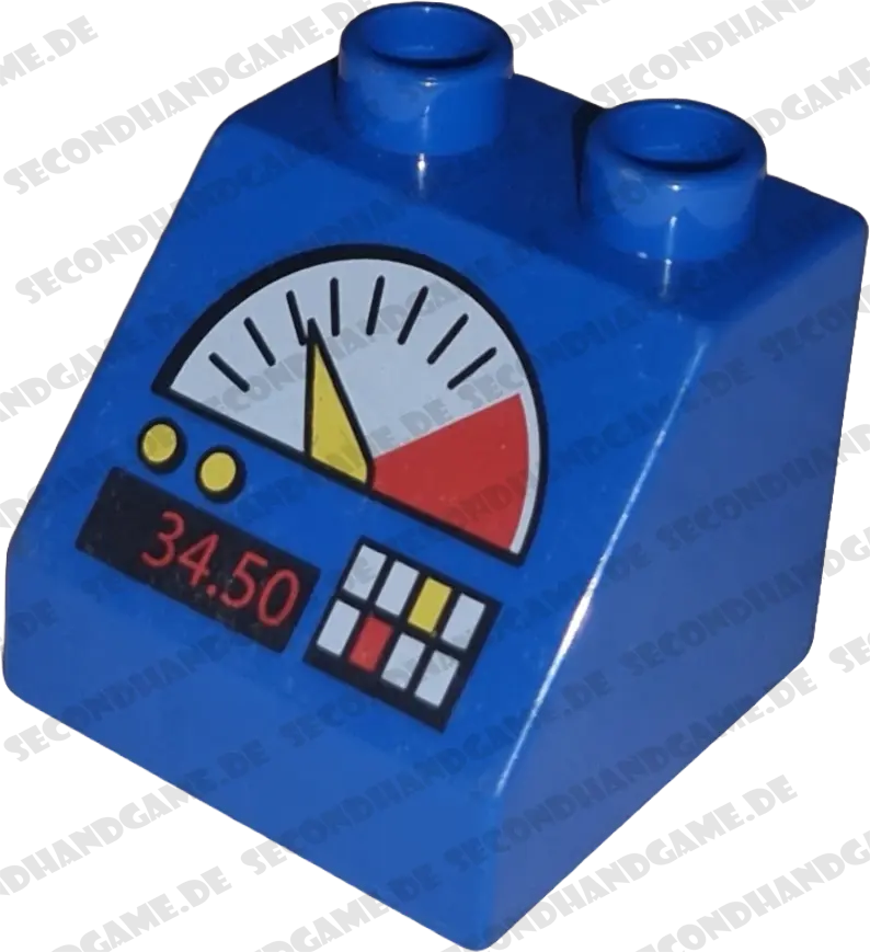 Lego Duplo 6474 Schrägstein 2x2x1 Blau Tacho