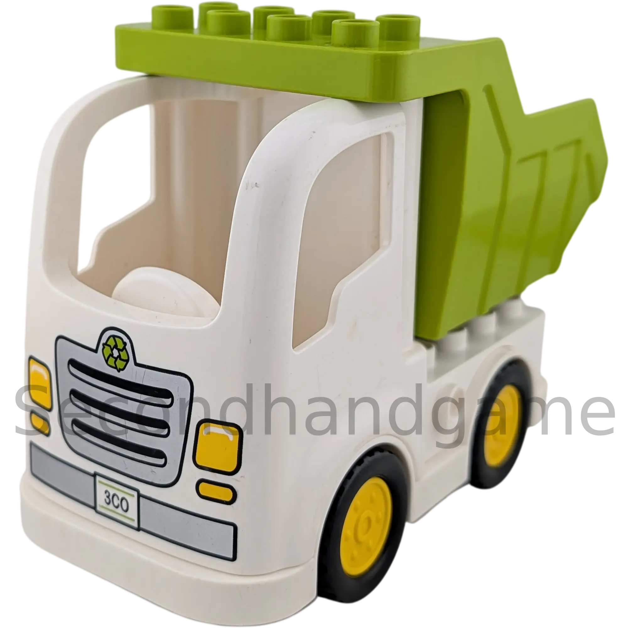 Lego Duplo Lastwagen mit Container Weiß Grau Lime 