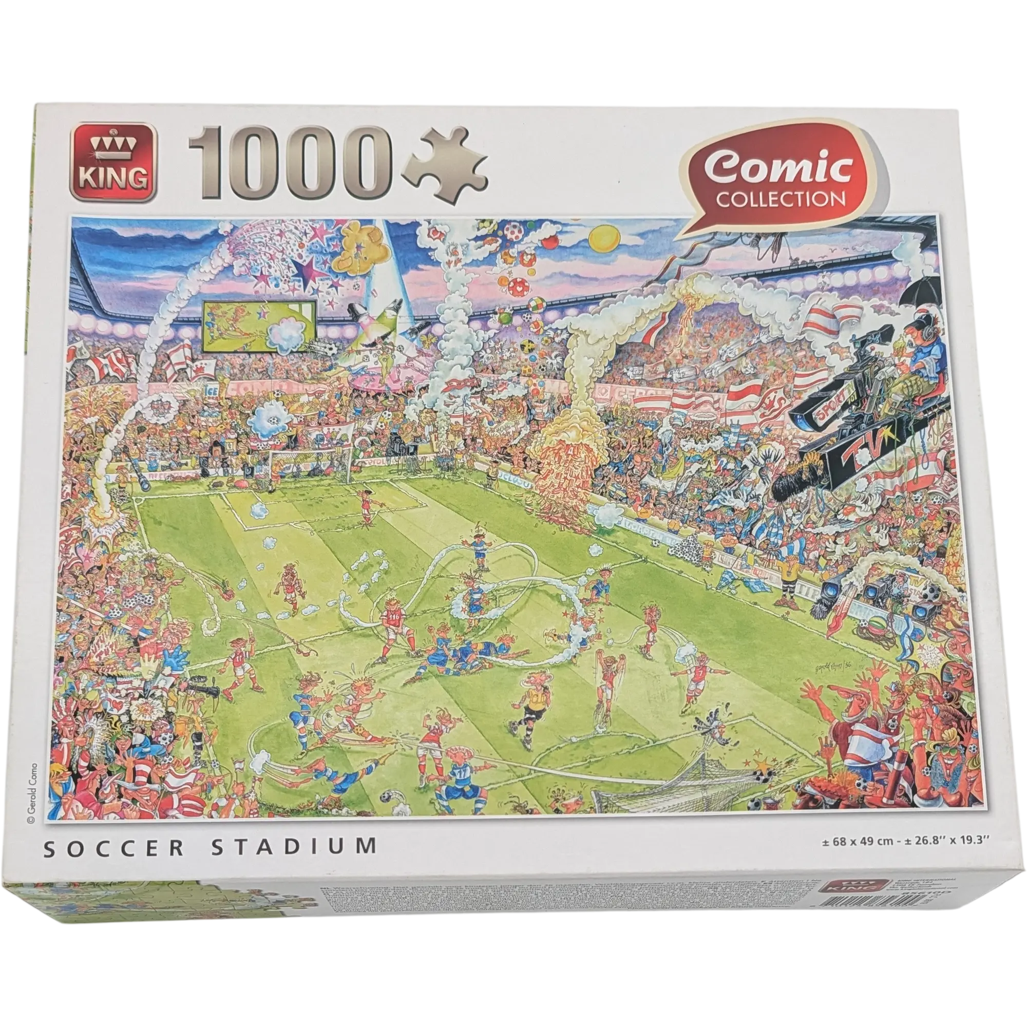 King Puzzle Comic Collection 1000 Teile 85610D Soccer Stadium
