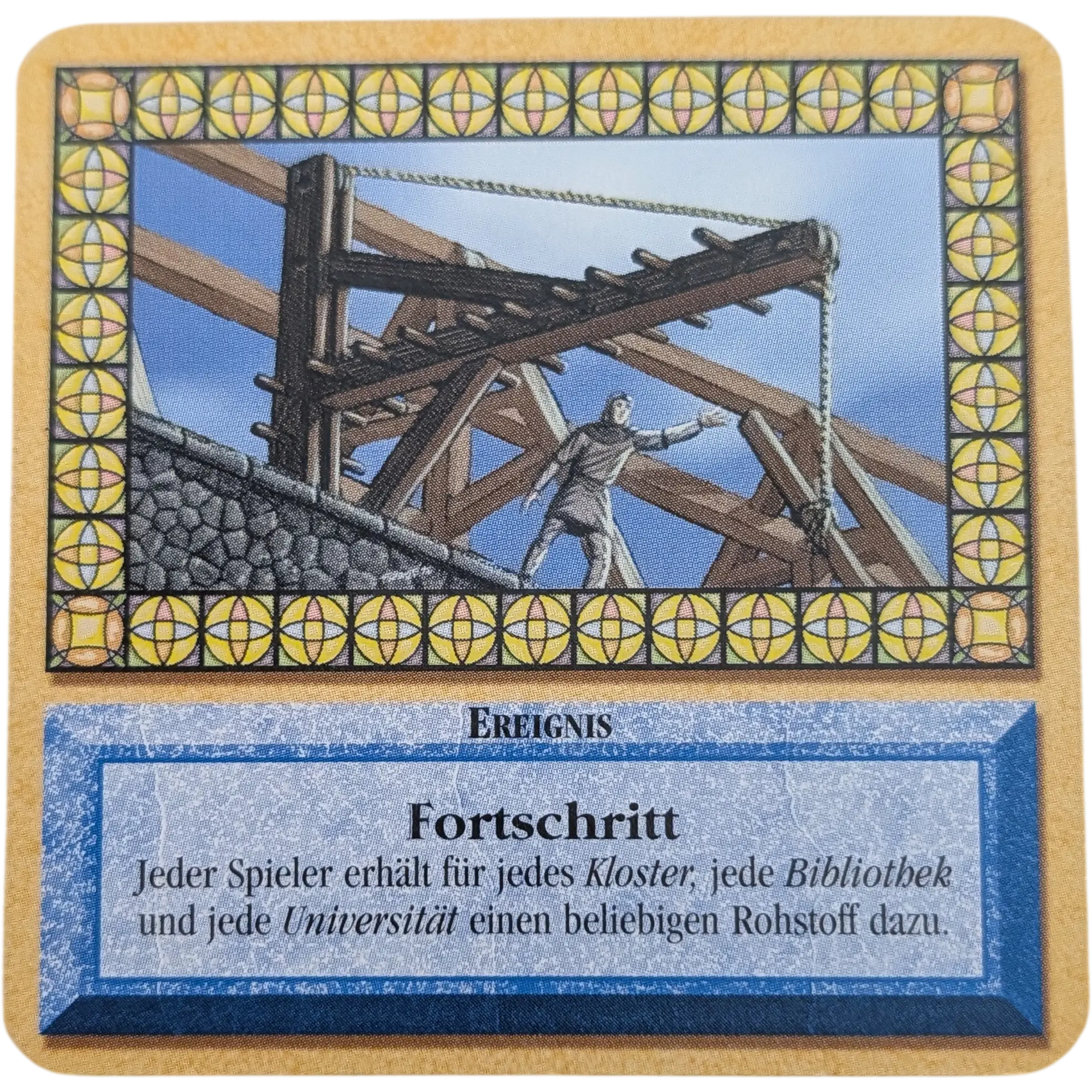 Kosmos Die Siedler von Catan das Kartenspiel Fragezeichen Karte Blau Fortschritt