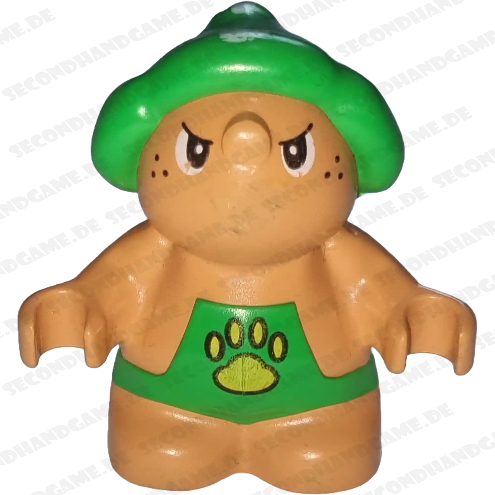 Lego Duplo Figur Mann Wichtel Grüne Kleidung Pfotenabdruck B-Ware