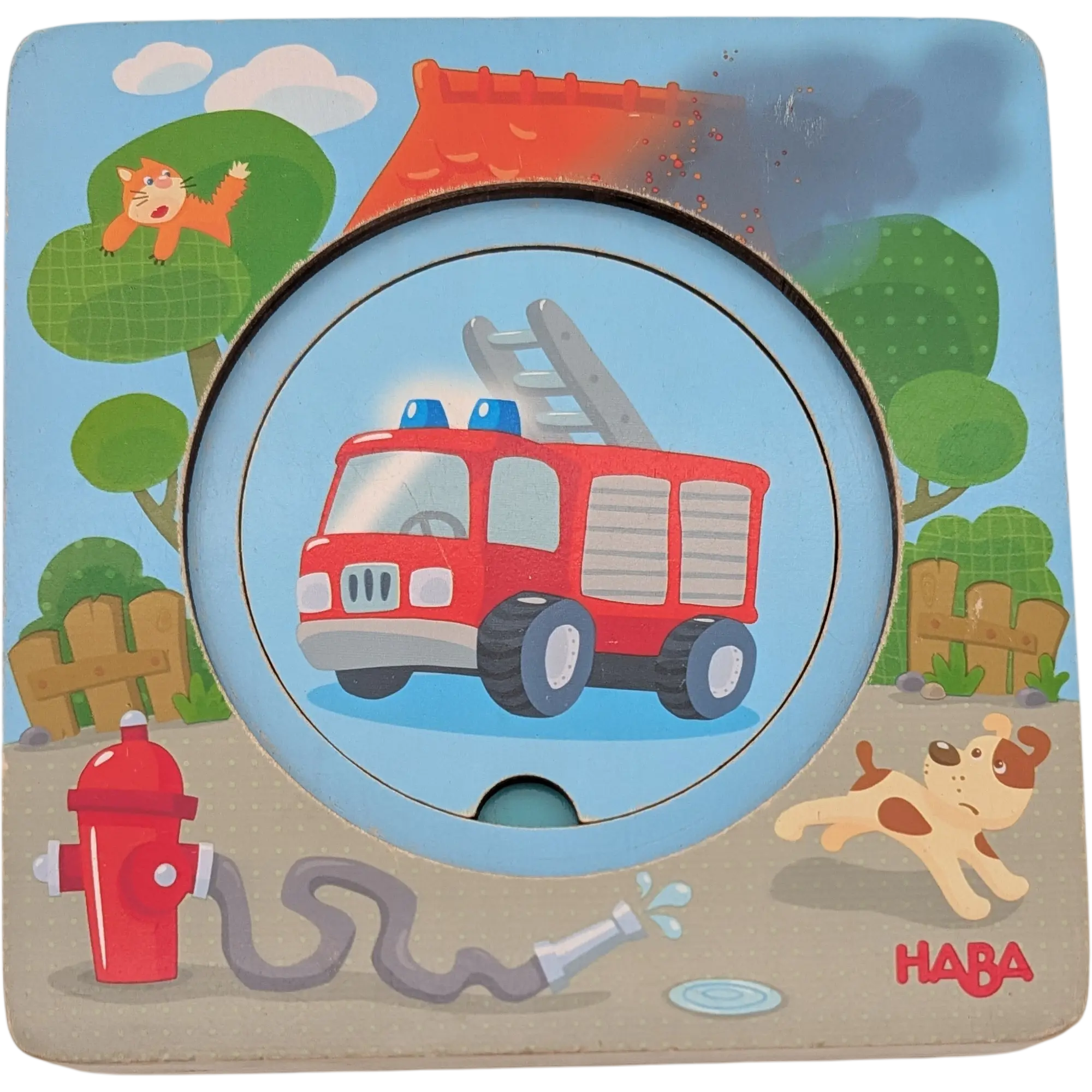 Haba Holzpuzzle 5 Teile Feuerwehr 303252, Ansicht 2