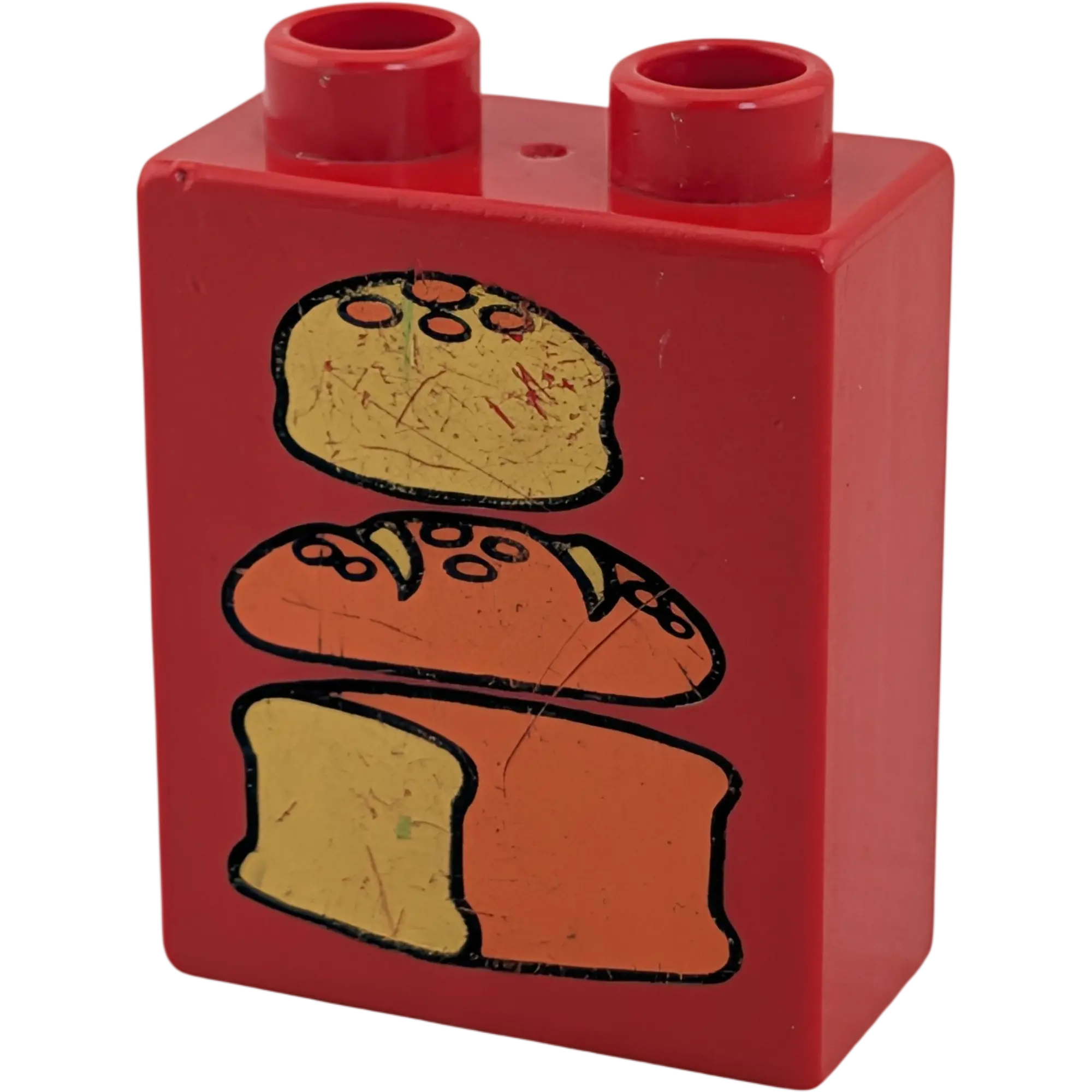 Lego Duplo 4066 Stein 1x2 Rot Brot Toast