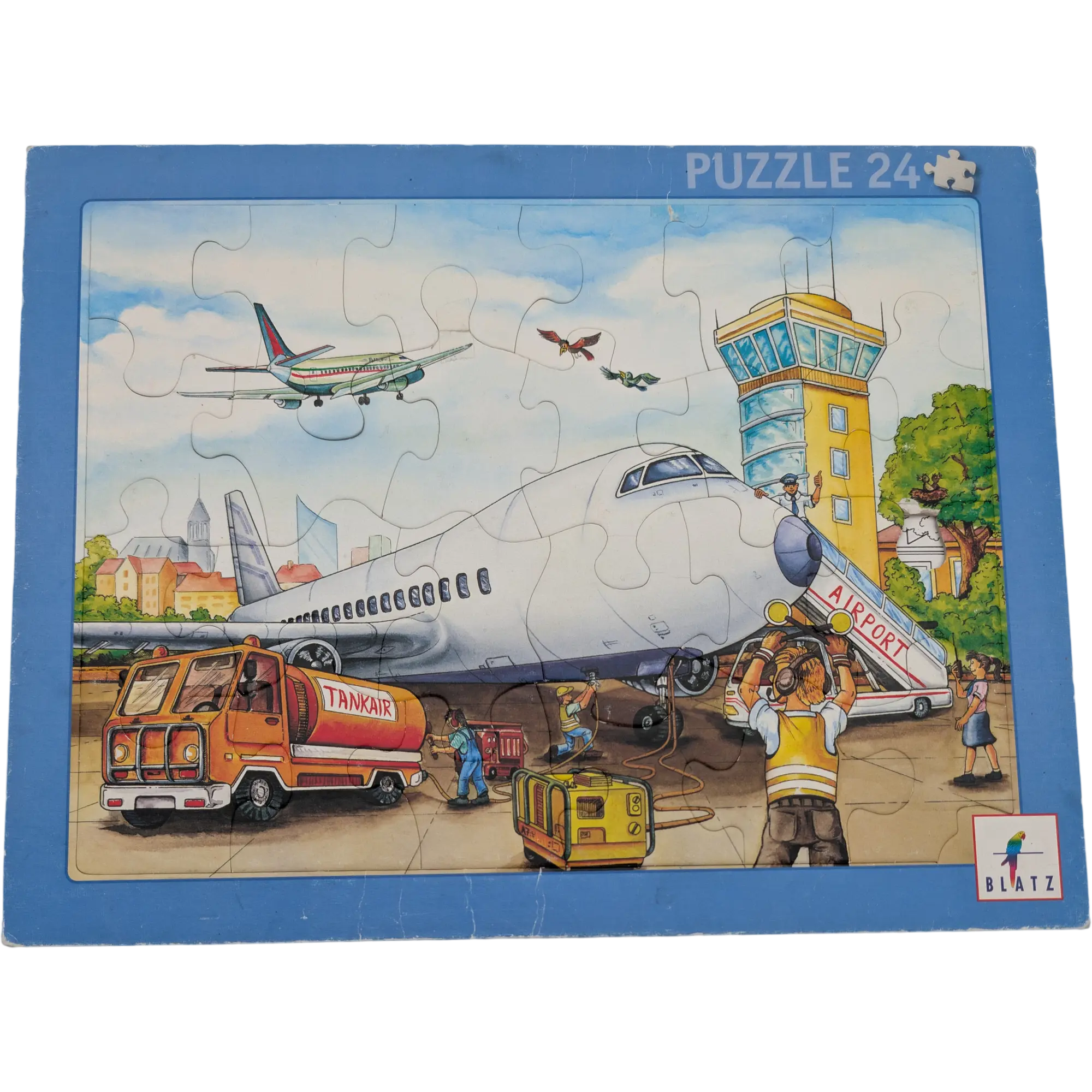 Blatz Rahmenpuzzle Flugzeug am Flughafen 24 Teile 55738