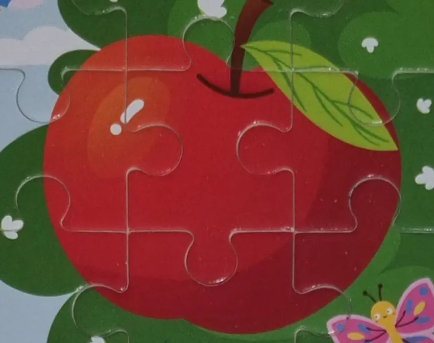 Legepuzzle Holzpuzzle 9 Teile Apfel, Ansicht 2