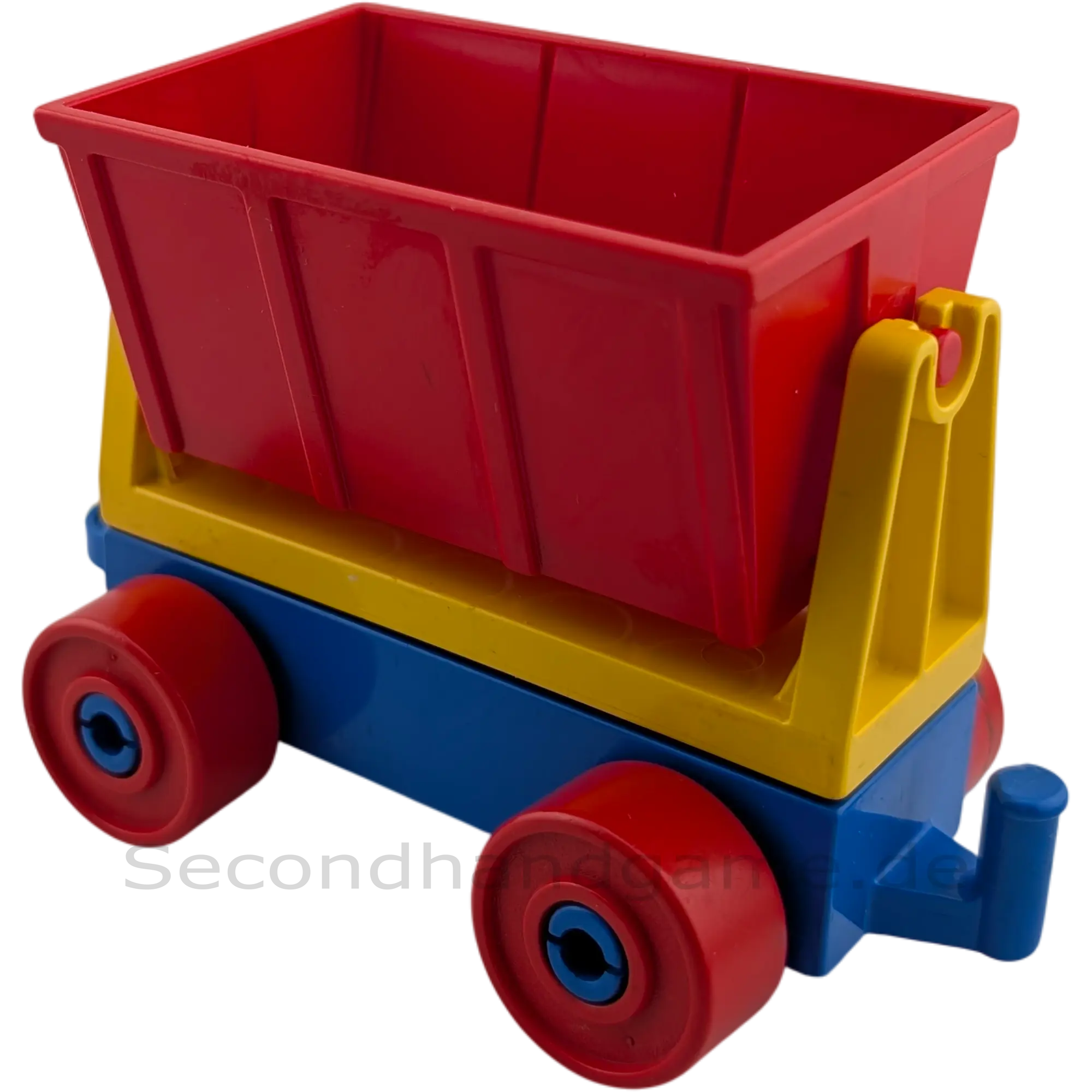 Lego Duplo Eisenbahn Gütteranhänger Blau Gelb Rot