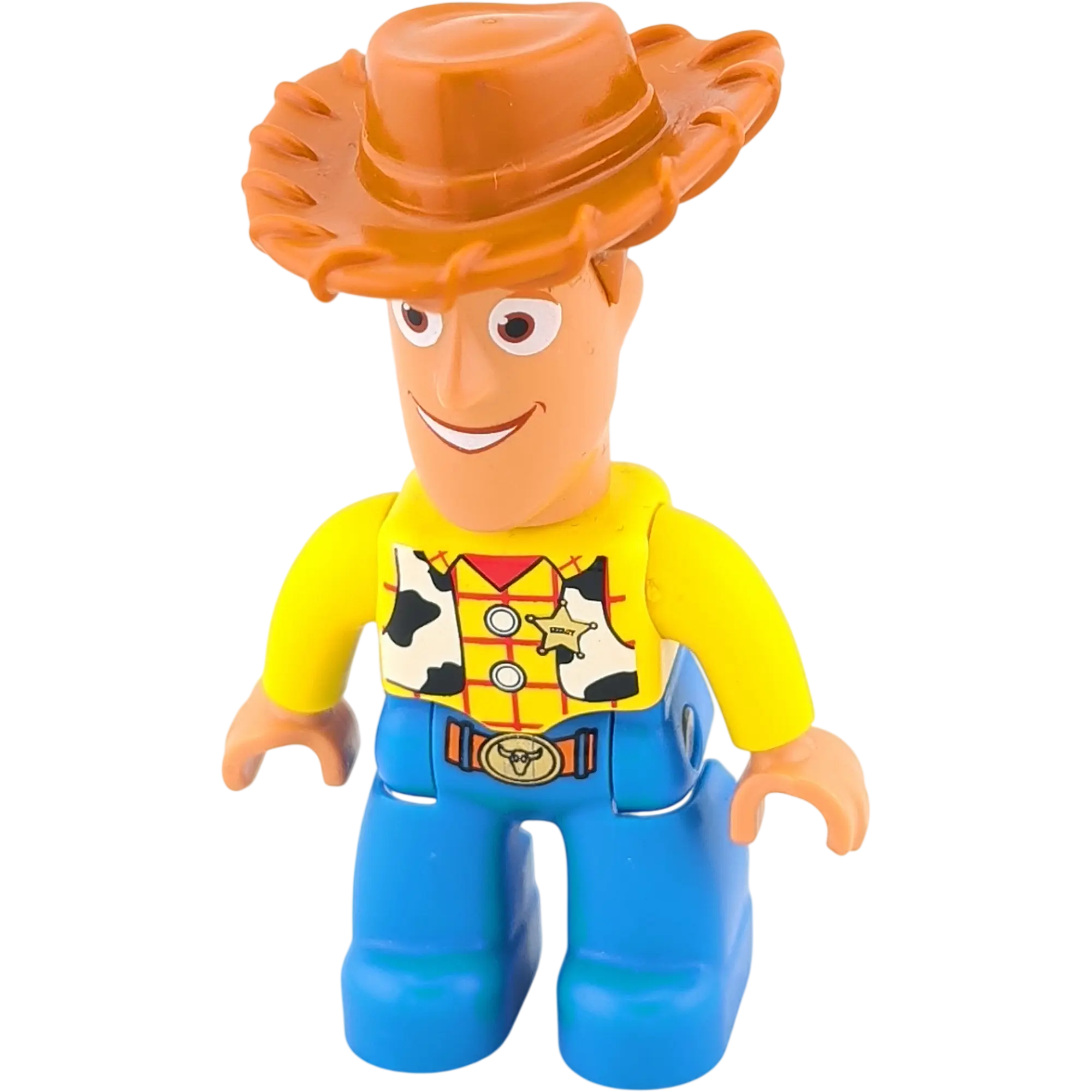 Lego Duplo 213J0 Mann Toy Story, Westen, Cowboy, Woody Toy Story Weste Kuhflecken, brauner Hut