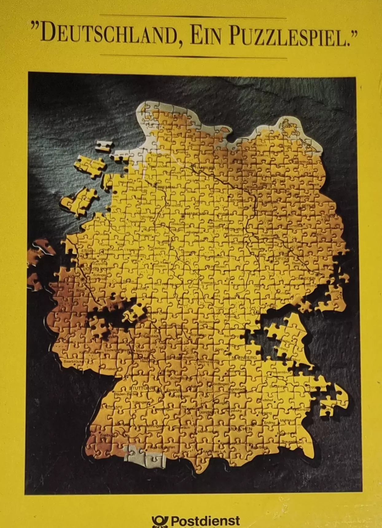 Deutschland ein Puzzlespiel Postdienst Deutsche Bundespost 387 Teile