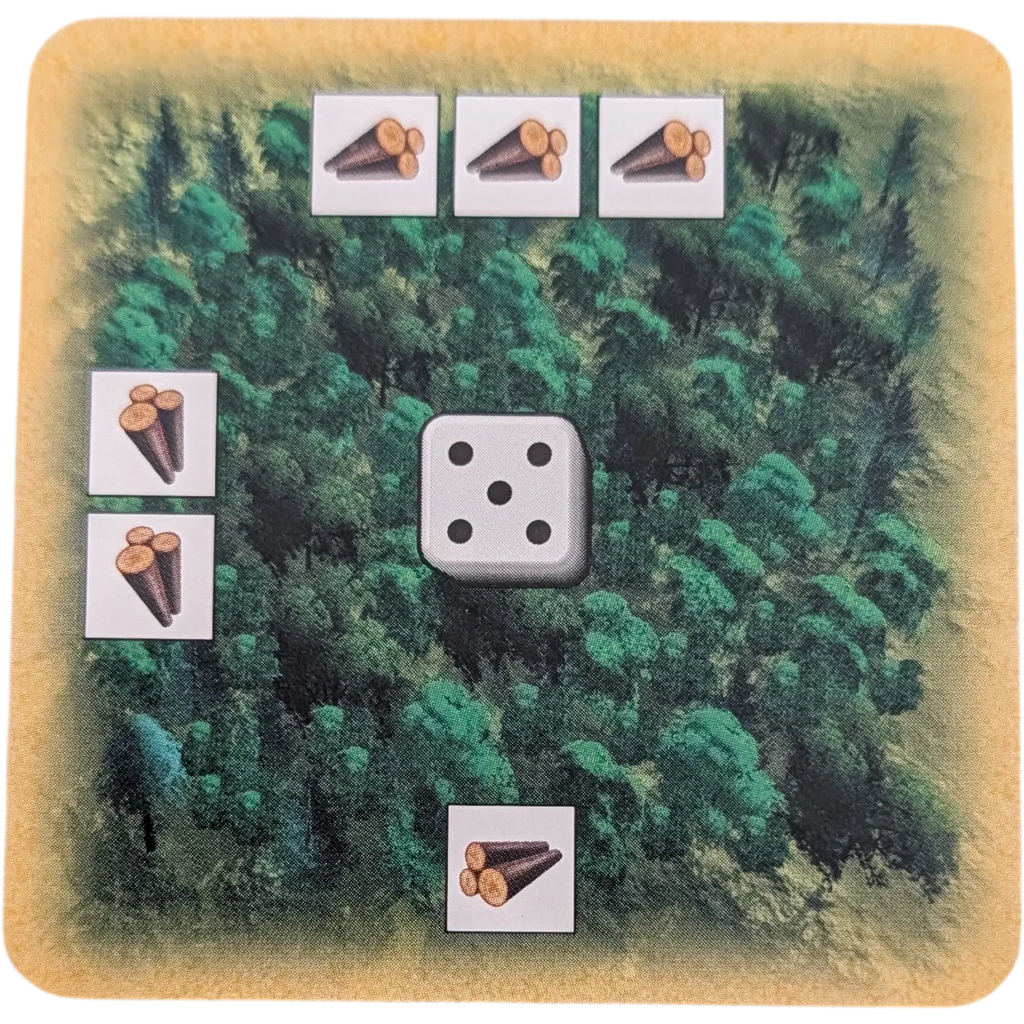 Kosmos Die Siedler von Catan das Kartenspiel Ersatzteil Zentralkarte Wappen Rot-Schwarz Holz