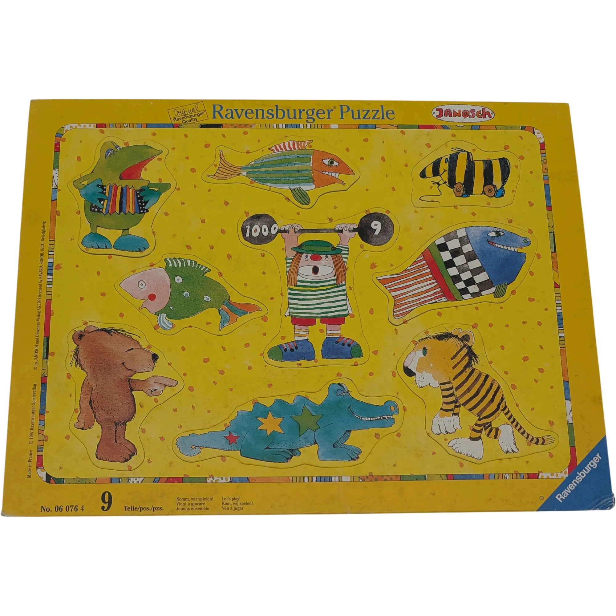 Ravensburger Rahmenpuzzle 060764 Janosch Komm, wir spielen! 9 Teile