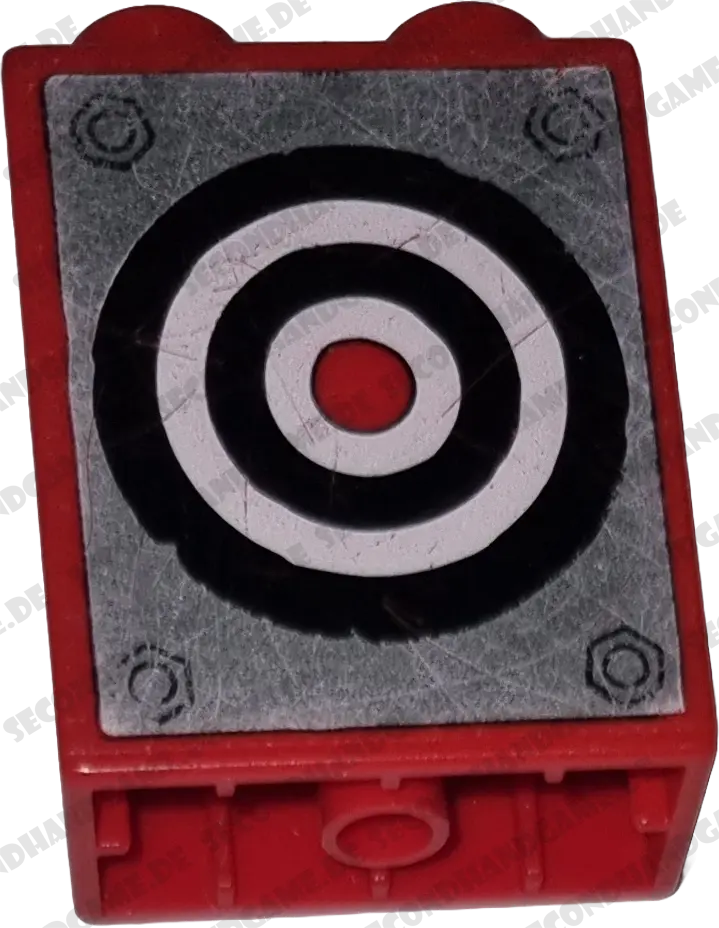 Lego Duplo  1x2 Stein Rot Zielscheibe
