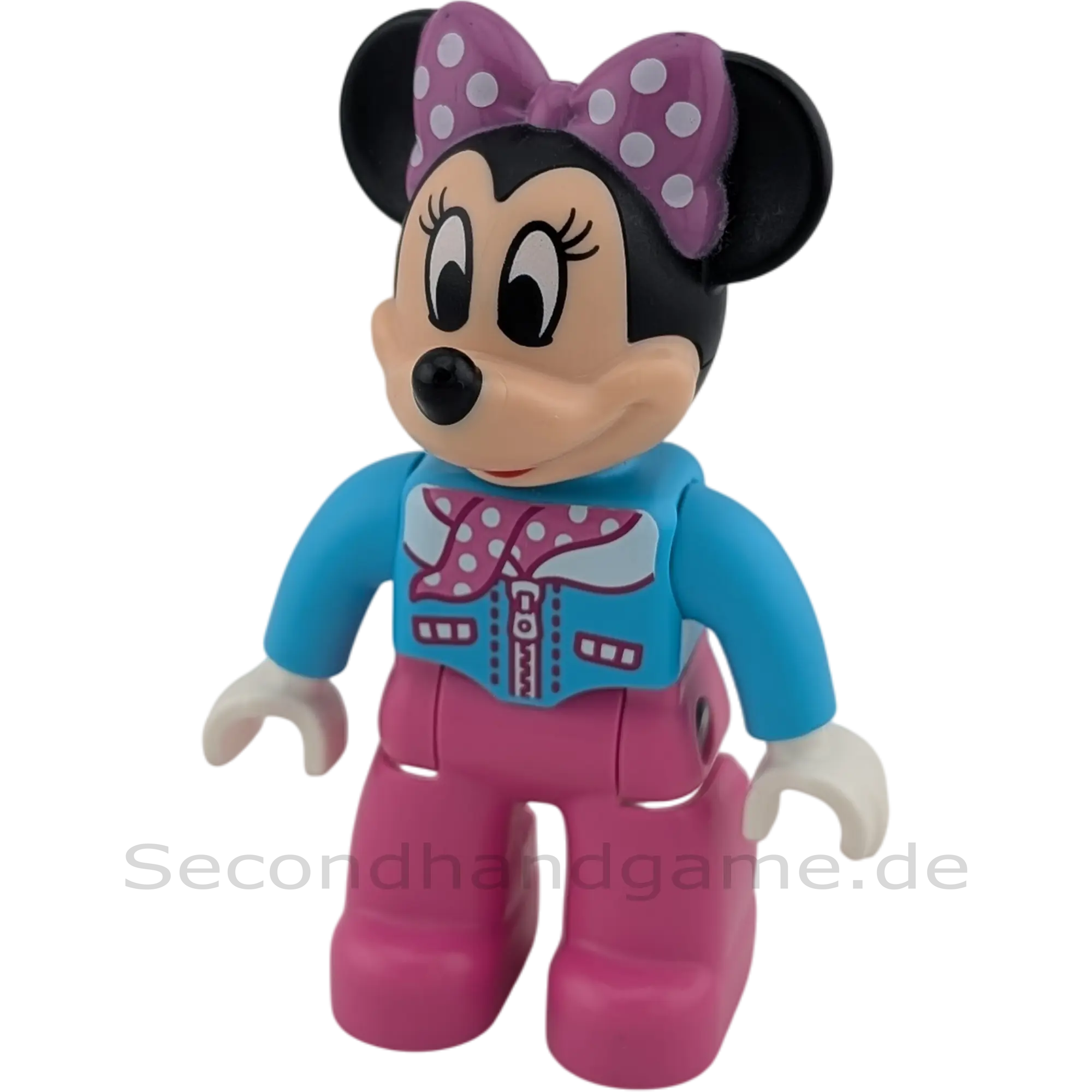 Lego Duplo 47X5 Disney Minnie Mouse mit Schleife blaue Jacke pinkes Halstuch pinke Hose Rückseite