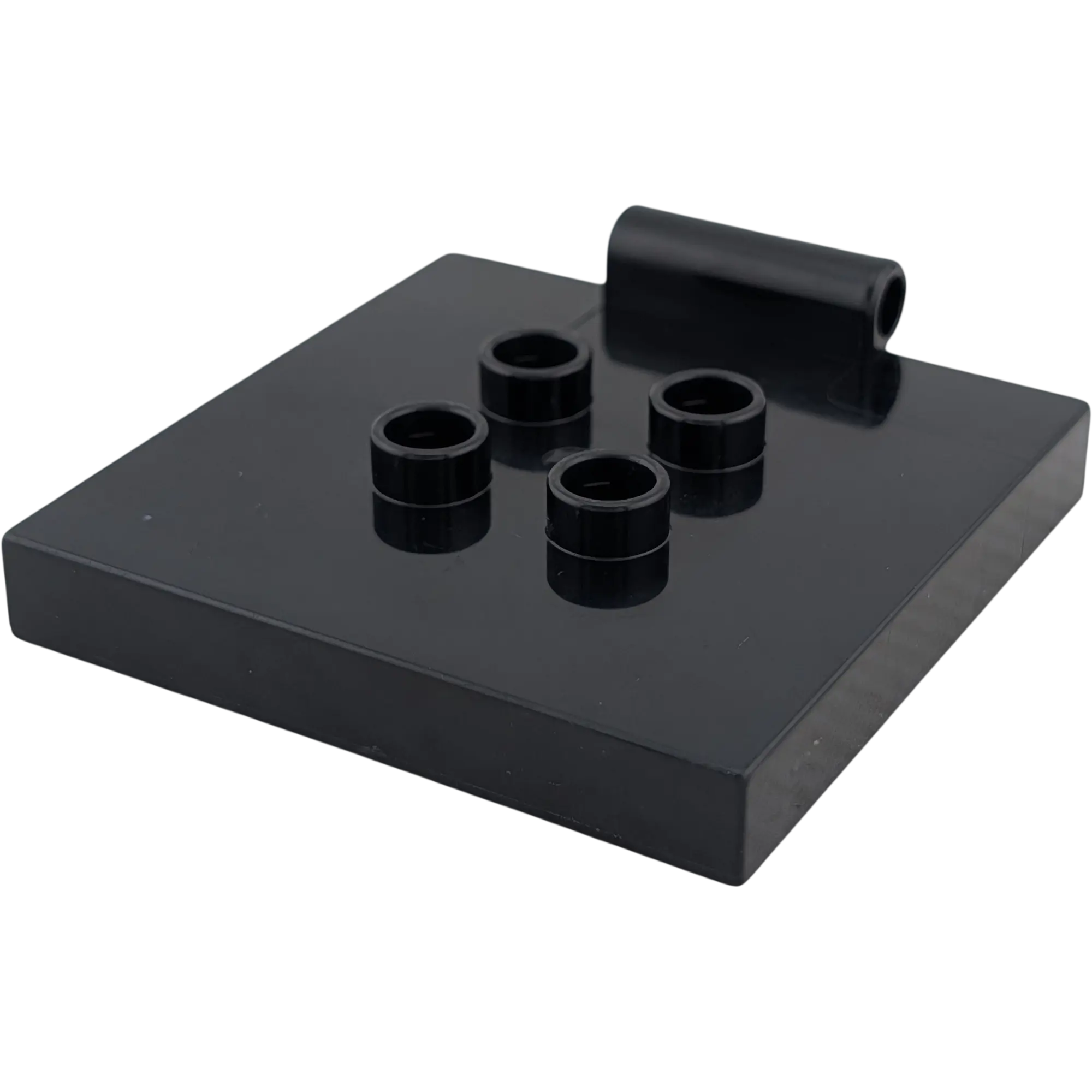Lego Duplo 89465 Schwarz mit 4 Noppen in der Mitte und Scharnier für Kipp Aufsatz Auto Truck Container