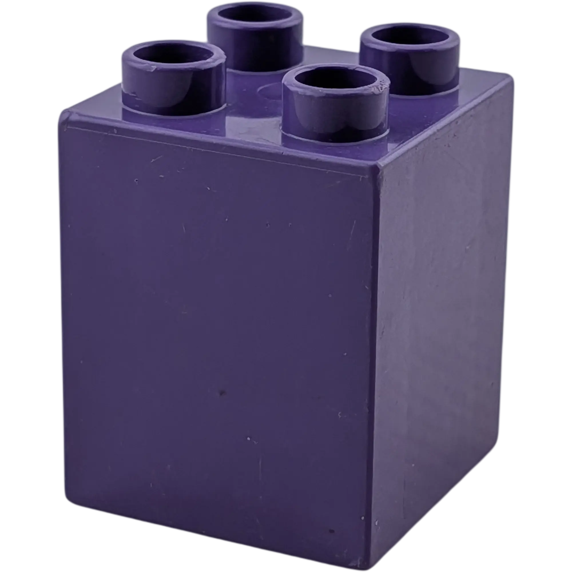 Lego Duplo 2x2x2 Stein Lila Buchstabe A Orange, Ansicht 2