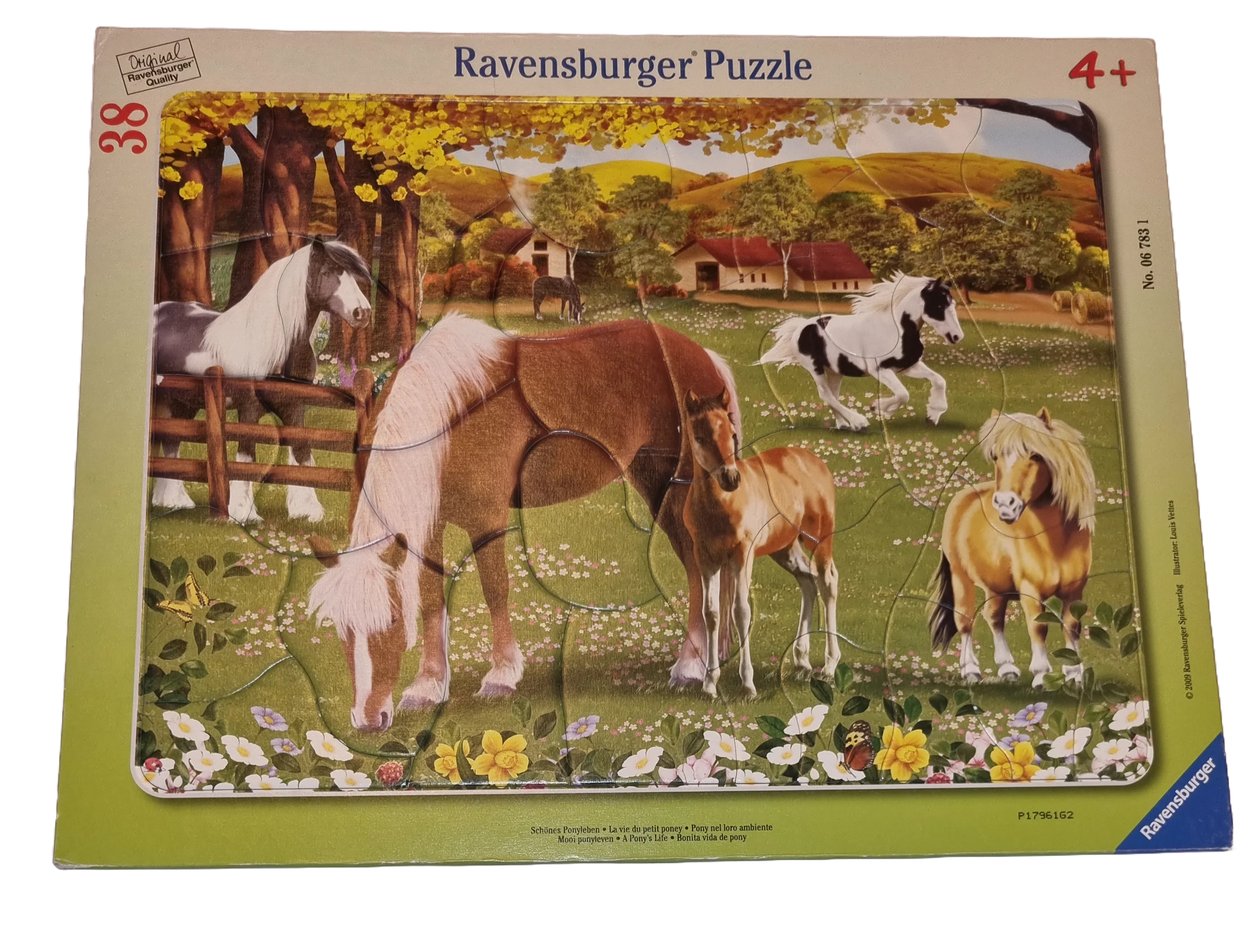Ravensburger Rahmenpuzzle 38 Teile Schönes Ponyleben 067831