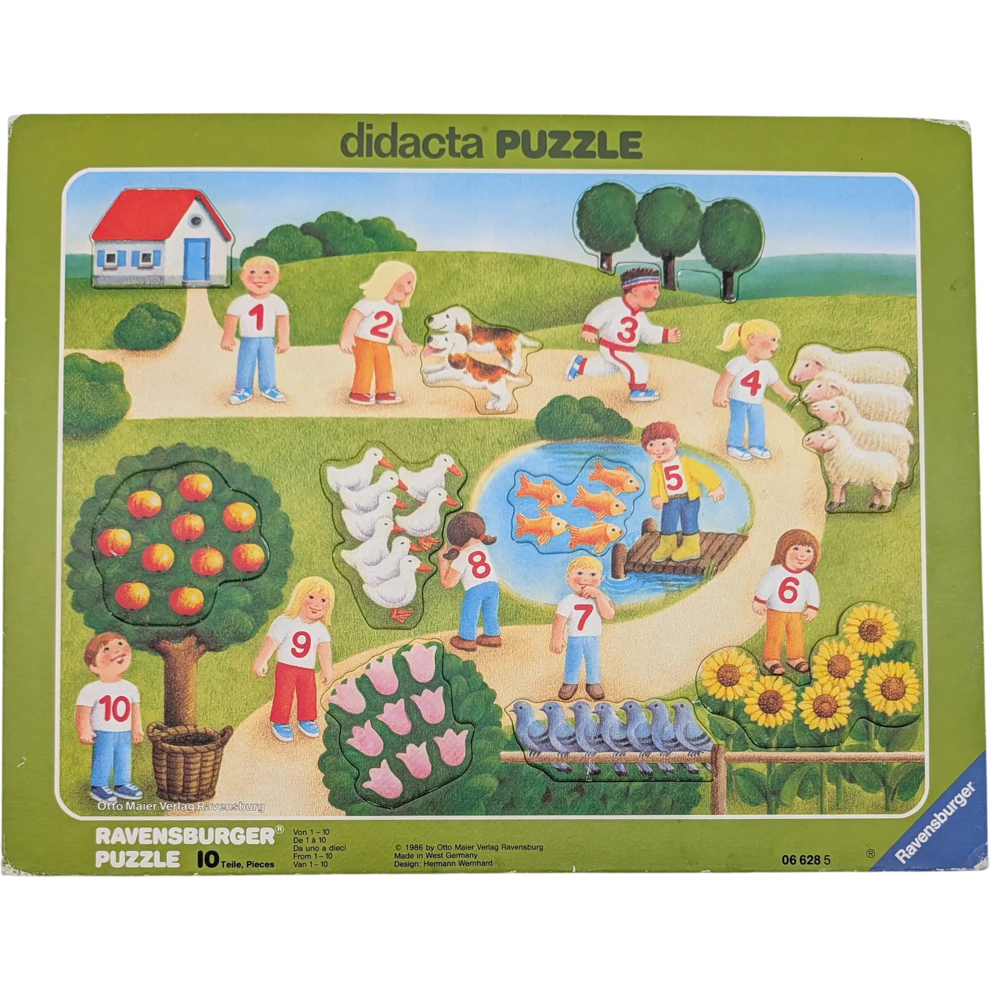 Ravensburger didacta Rahmenpuzzle Von 1 bis 10 Zahlen 10 Teile 066285