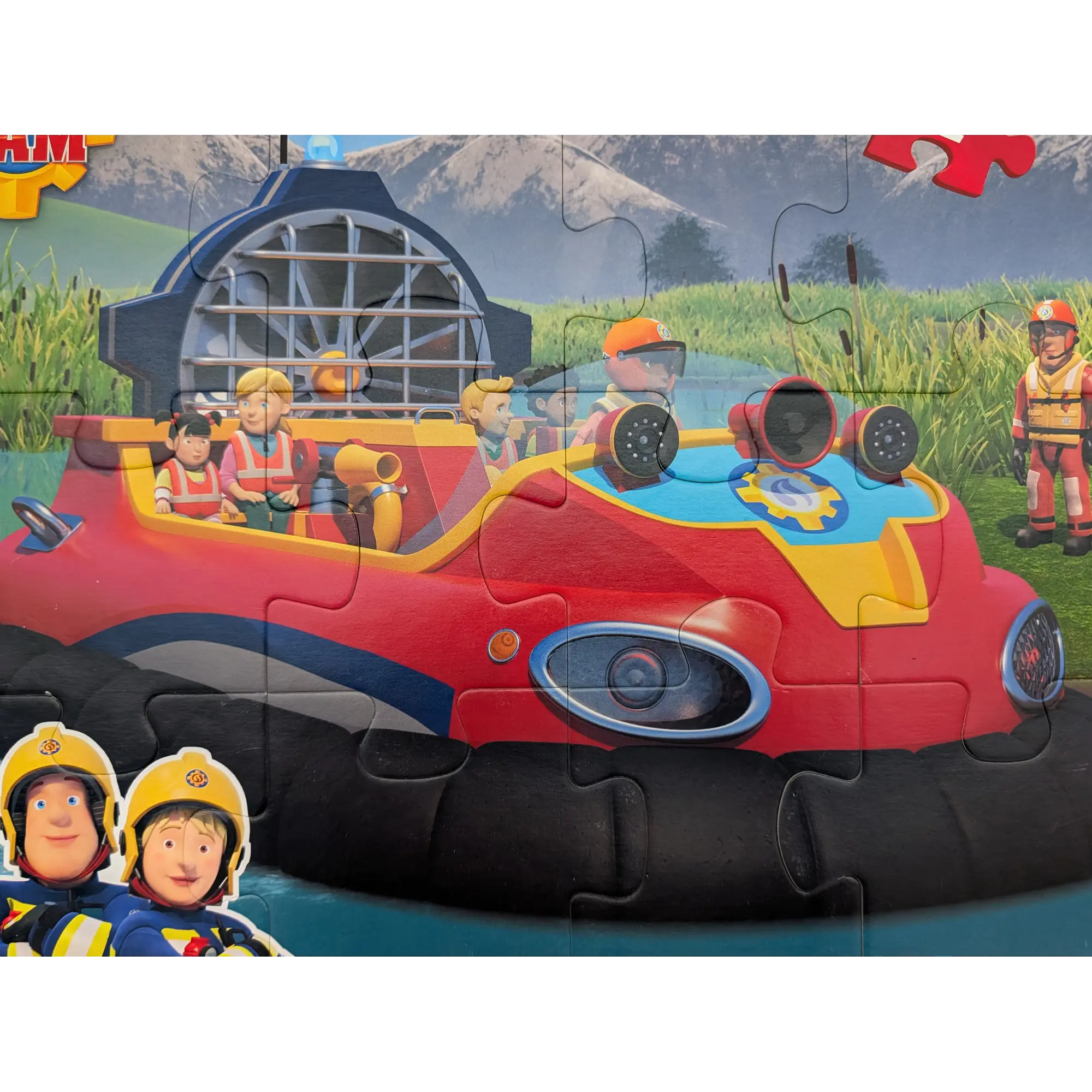 Innovakids Rahmenpuzzle Feuerwehrmann Fireman Sam 12 Teile Luftkissenboot, Ansicht 2