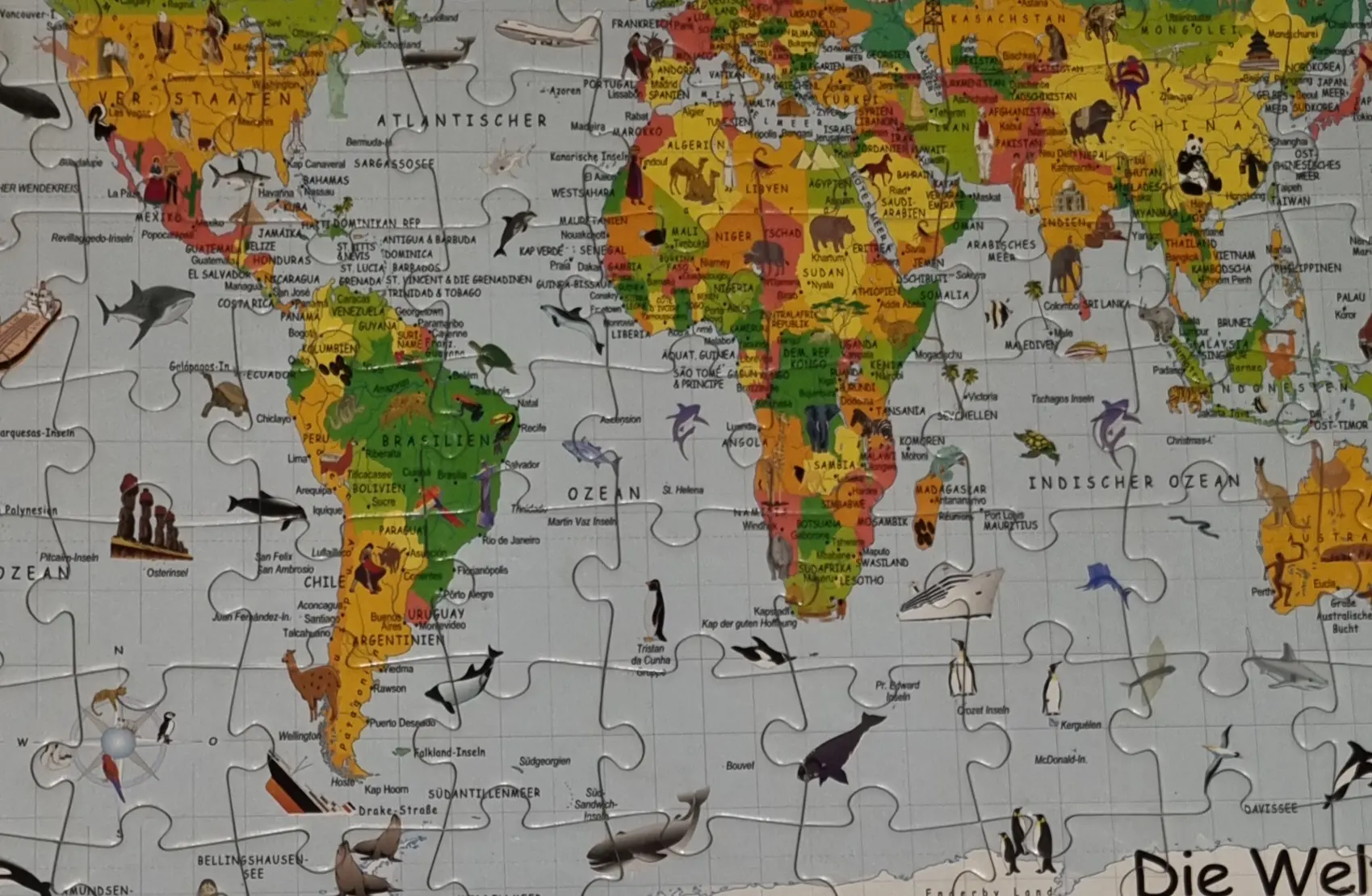 Columbus Verlag Rahmenpuzzle Die Welt 72 Teile