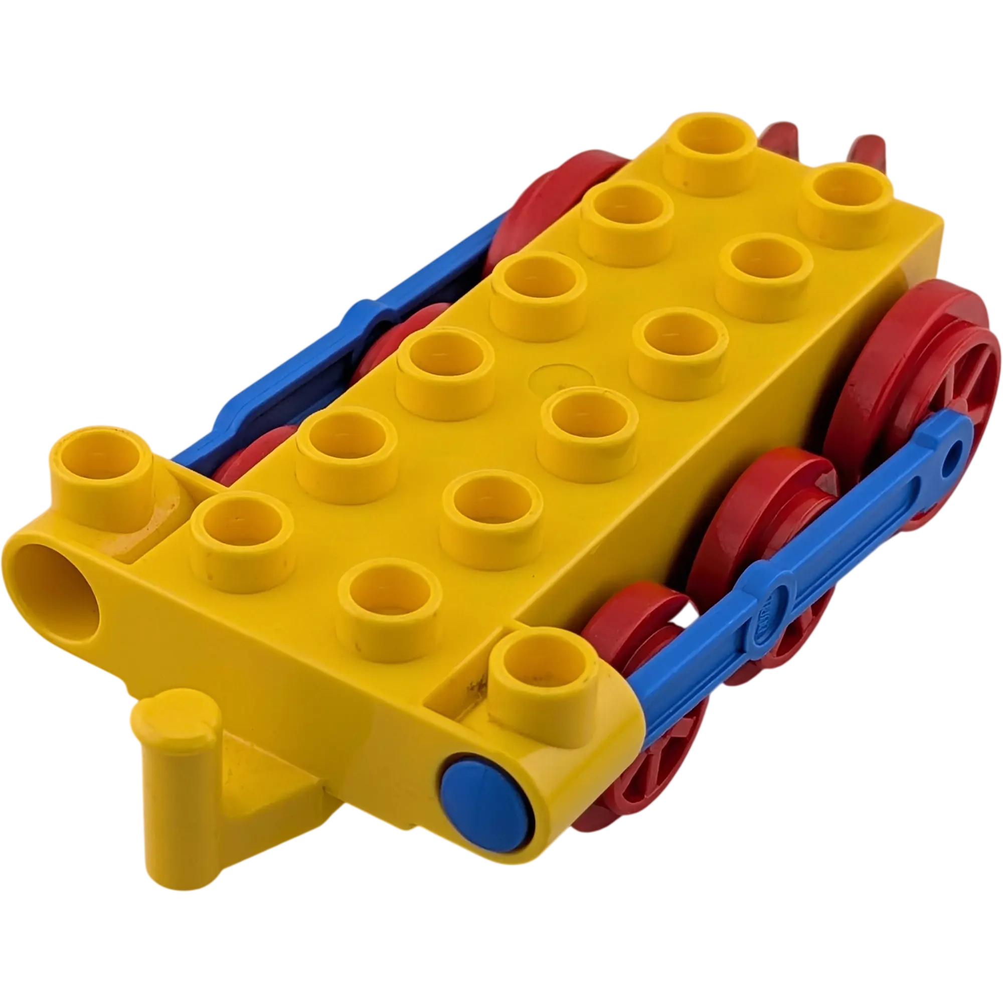 Lego Duplo Eisenbahn Lok Unterteil Gelb Blau Rot mit beweglichem Glied