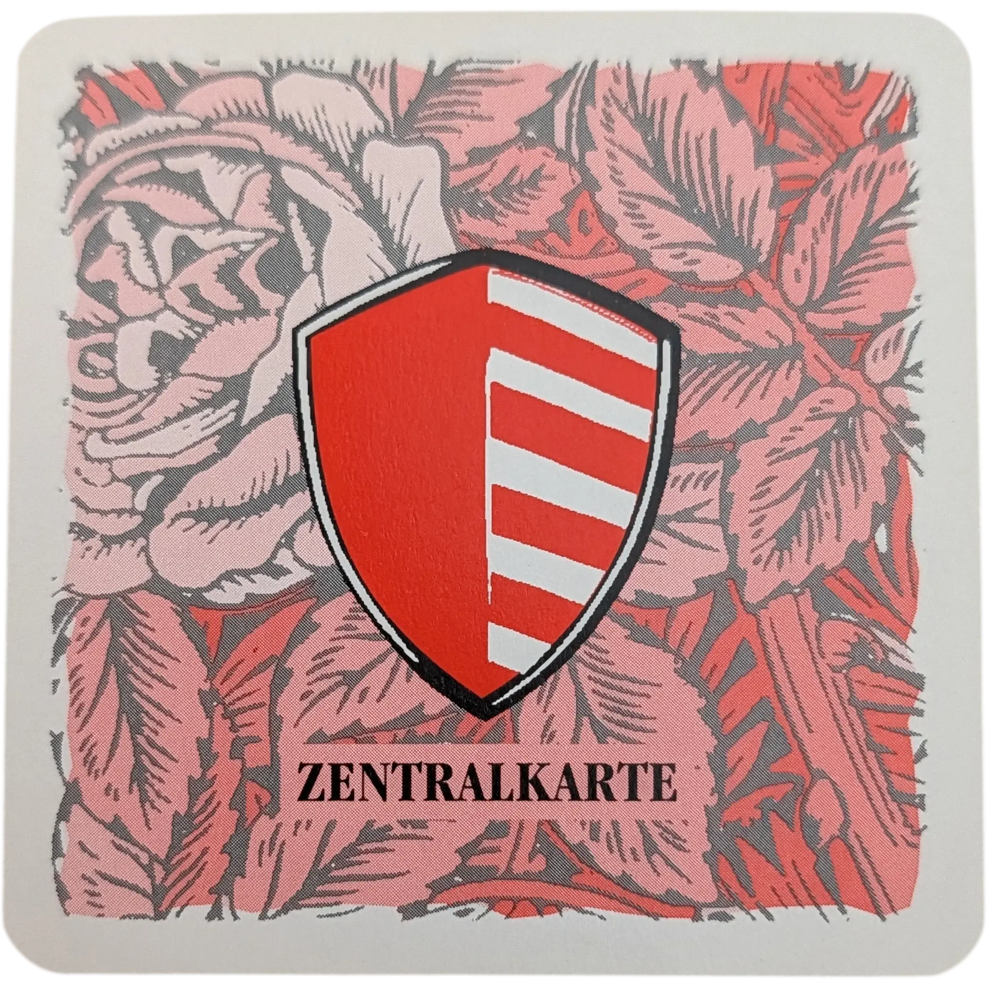 Kosmos Die Siedler von Catan das Kartenspiel Ersatzteil Zentralkarte Wappen Rot-Weiß Häuser, Ansicht 2