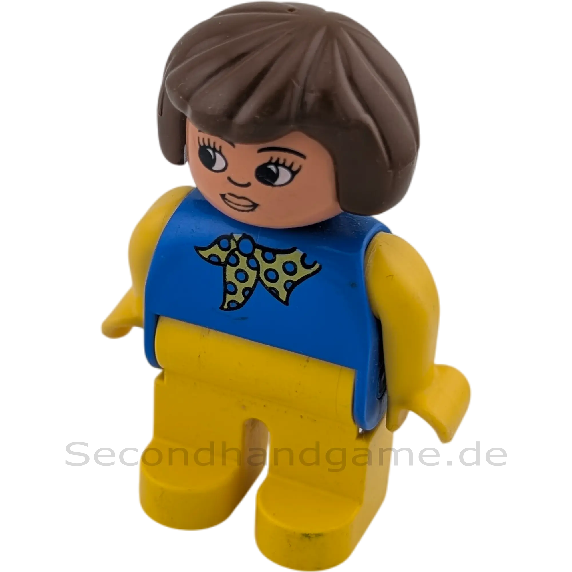 Lego Duplo Figur Frau 47394 Frau braune Haare mit Halstuch Wimpern Kussmund