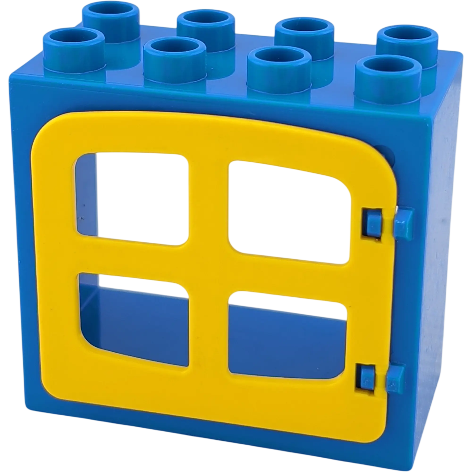Lego Duplo 61649 Fensterrahmen Dunkelblau mit vier kleinen Fenster Gelb 2x4