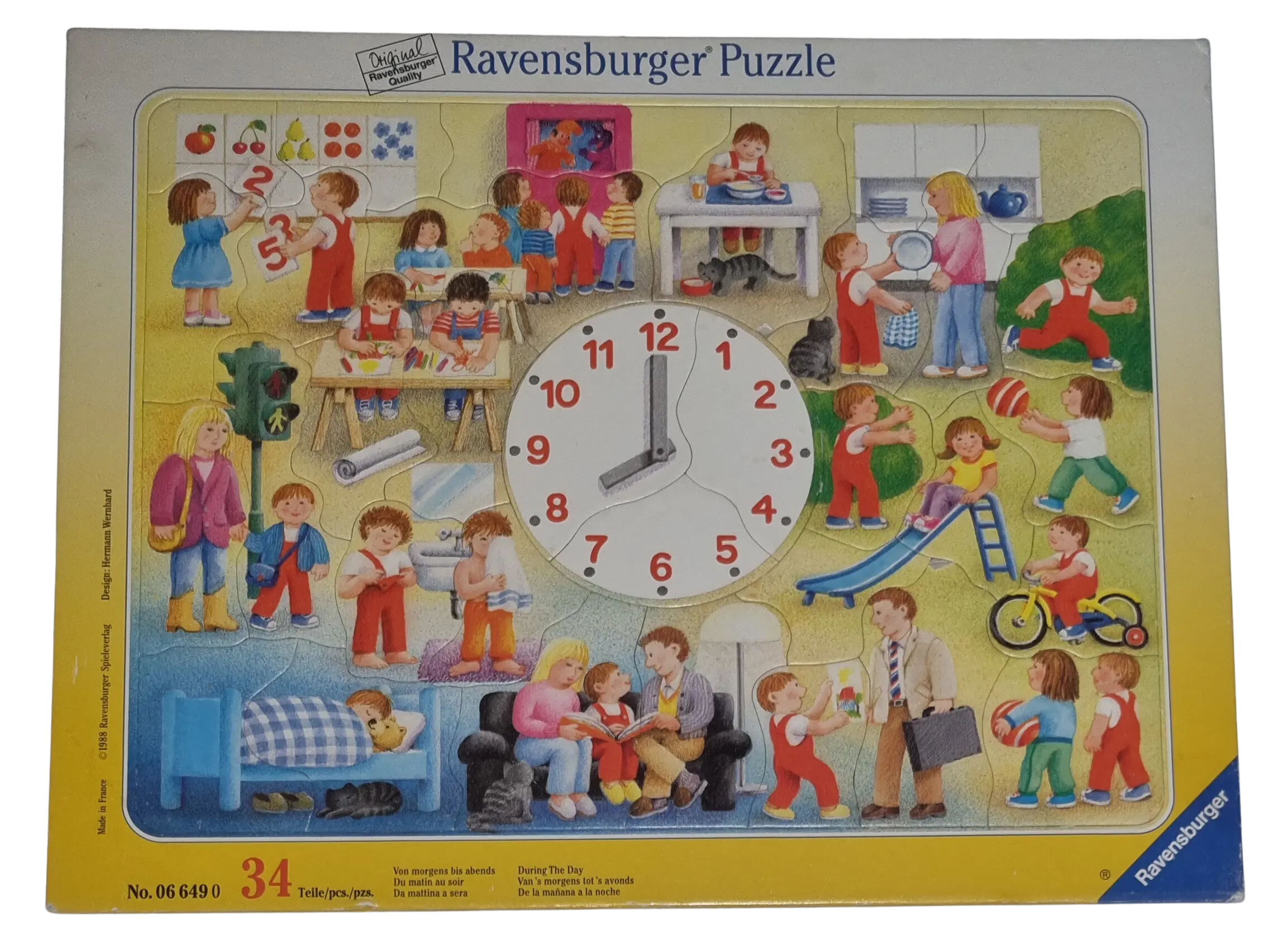 Ravensburger Rahmenpuzzle Von morgens bis abends 34 Teile 06649