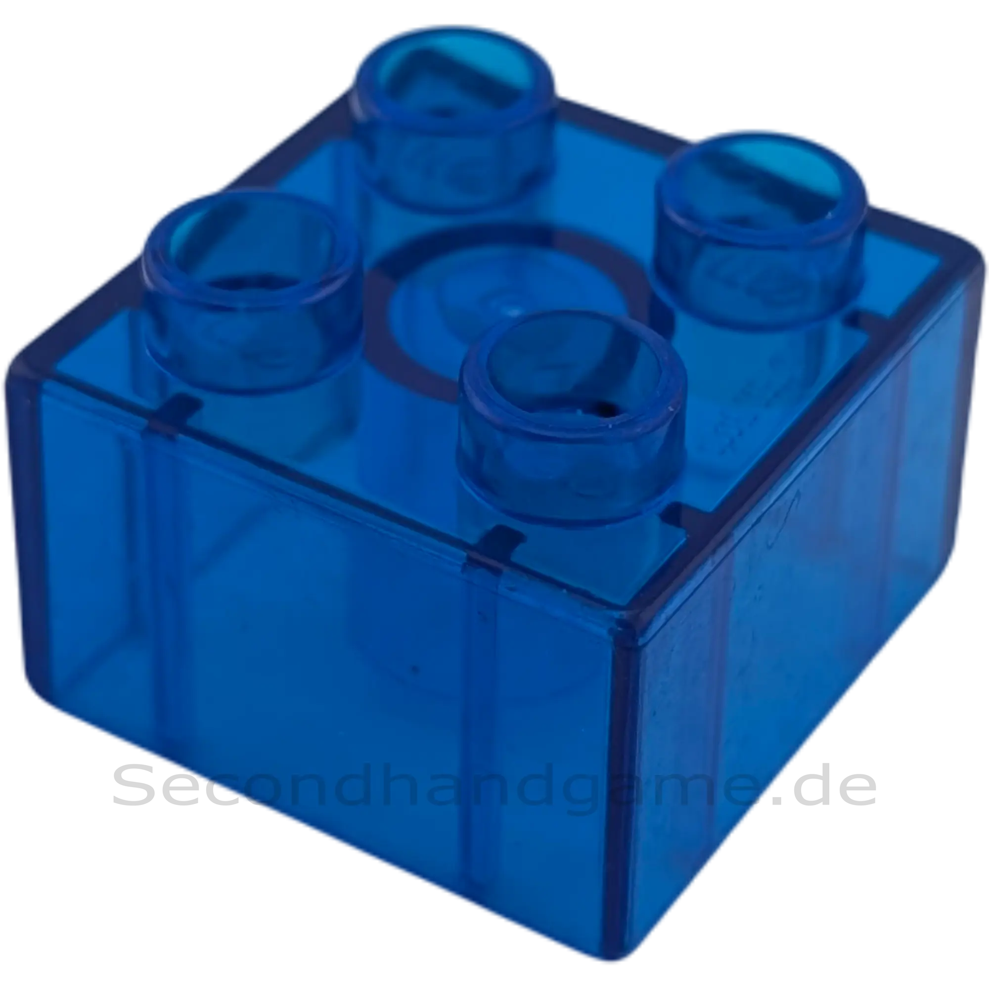 Lego Duplo 2x2 Stein 3437 Transparent Blau