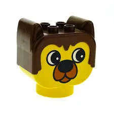 Lego Duplo Primo Kopf Hund Braun