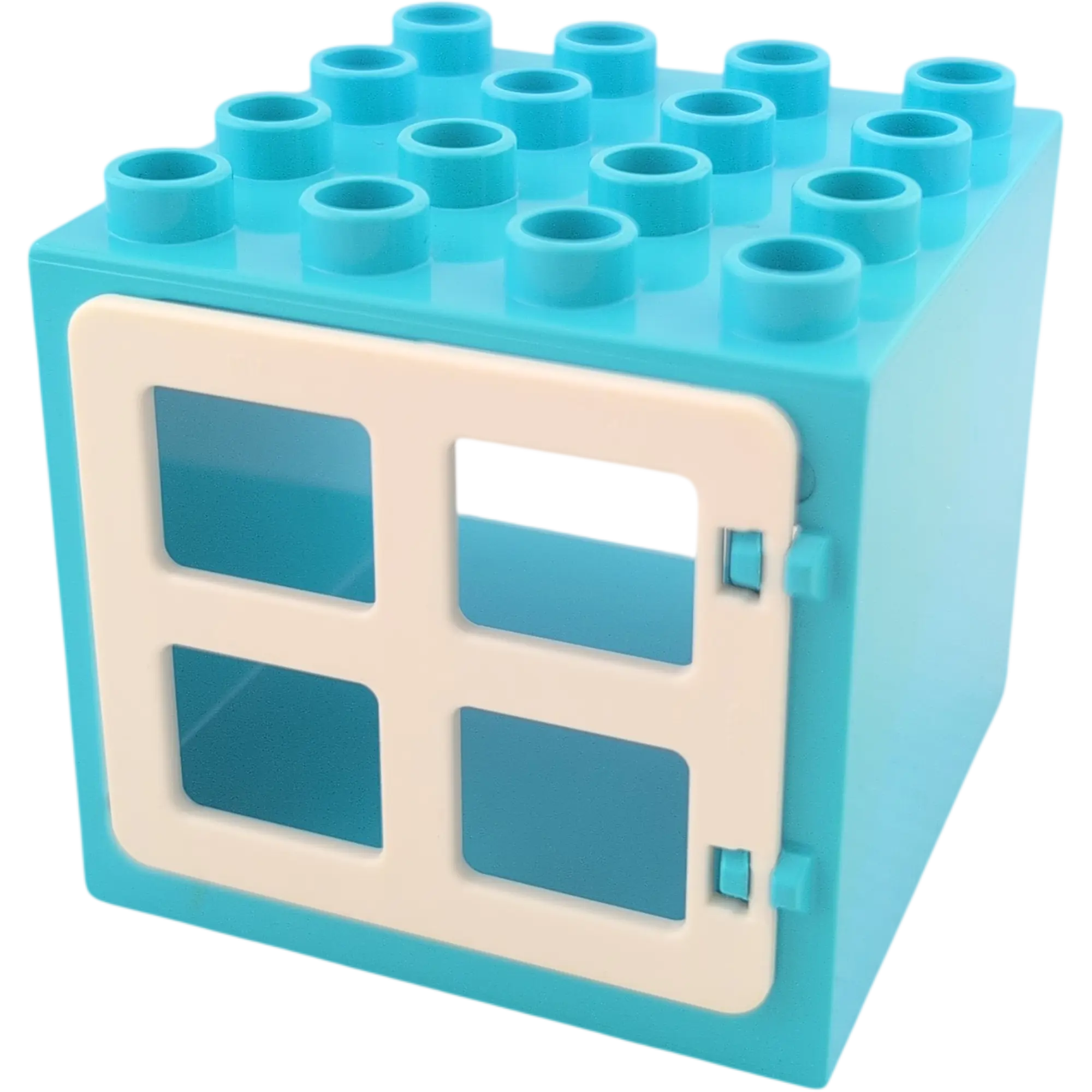 Lego Duplo Fenster 4x4 Fenster Azur mit Fenster Weiß