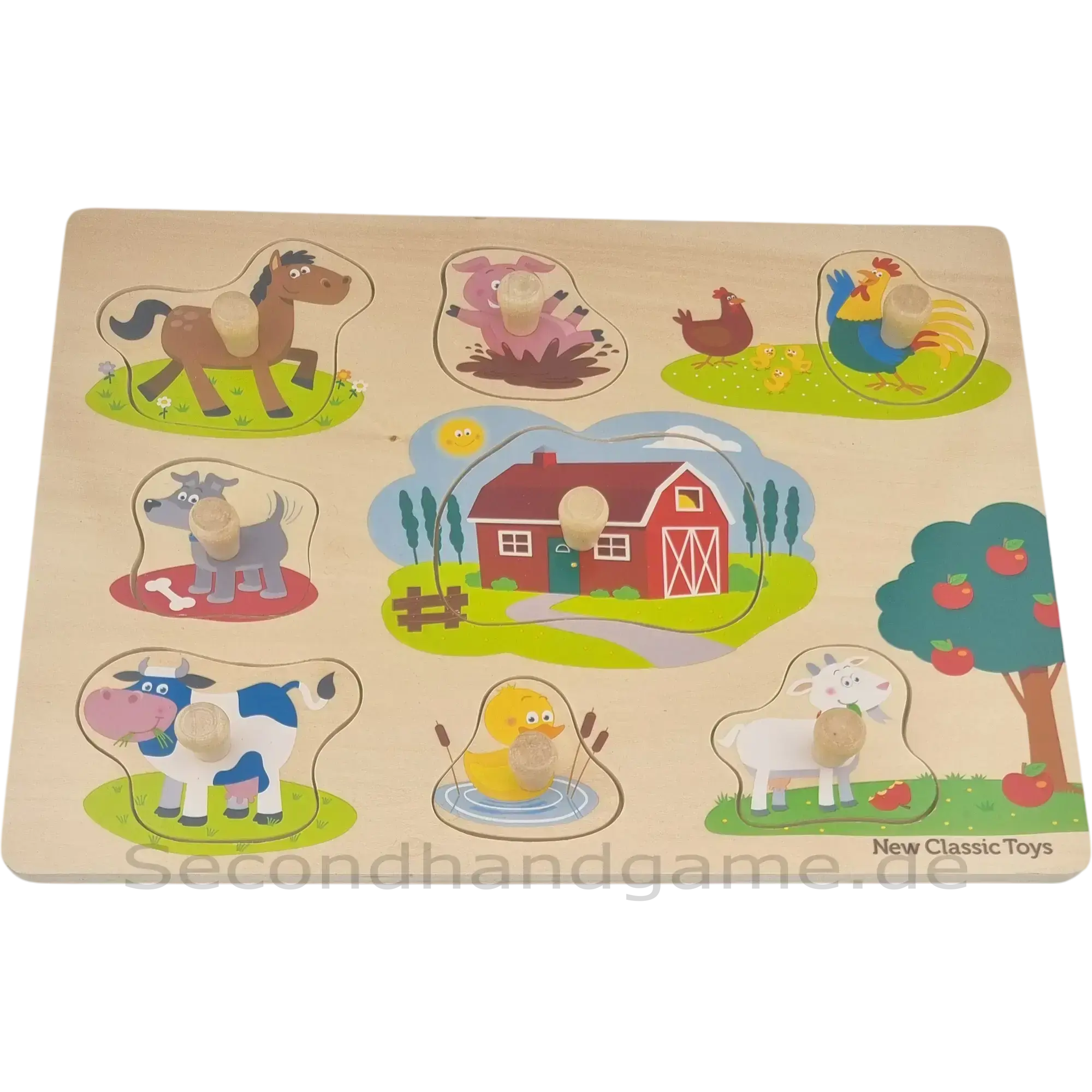 New Classic Toys Holzpuzzle Bauernhof 9 Teile