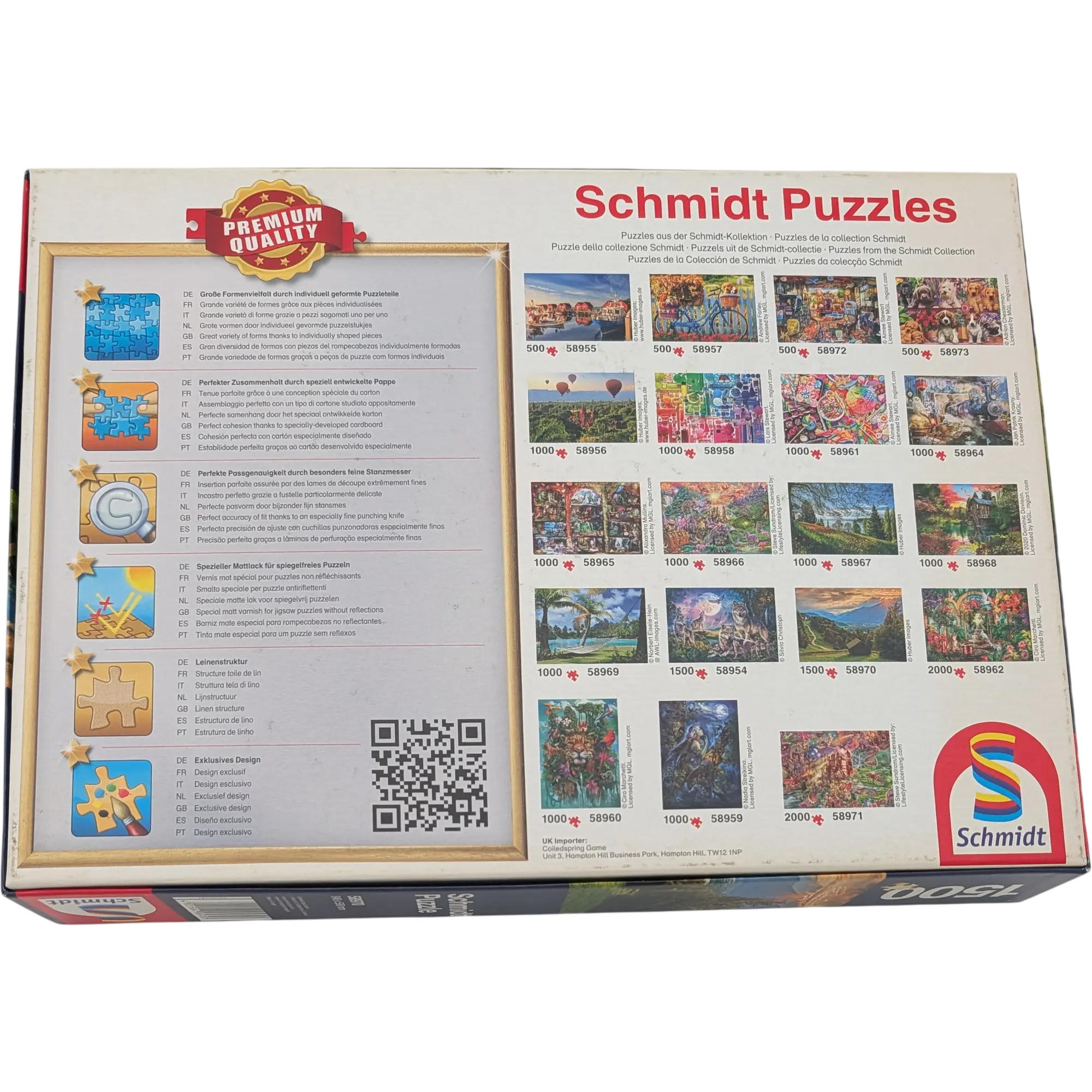Schmidt Puzzle 1500 Teile 58970 Sonnenuntergang über dem Bergdorf Wamberg, Ansicht 2