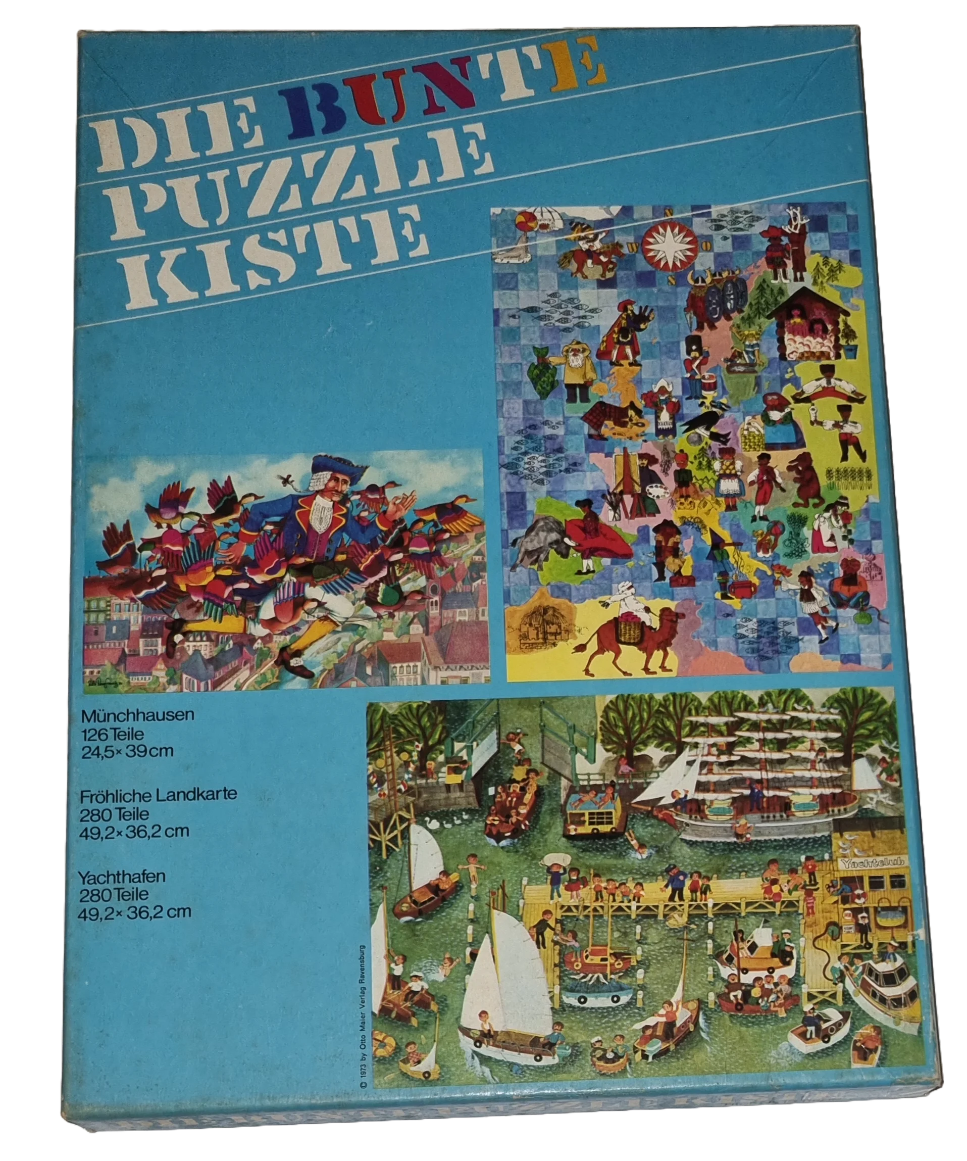 Die bunte Puzzle Kiste Fröhliche Landkarte Yachthafen Münchhausen 19114/18