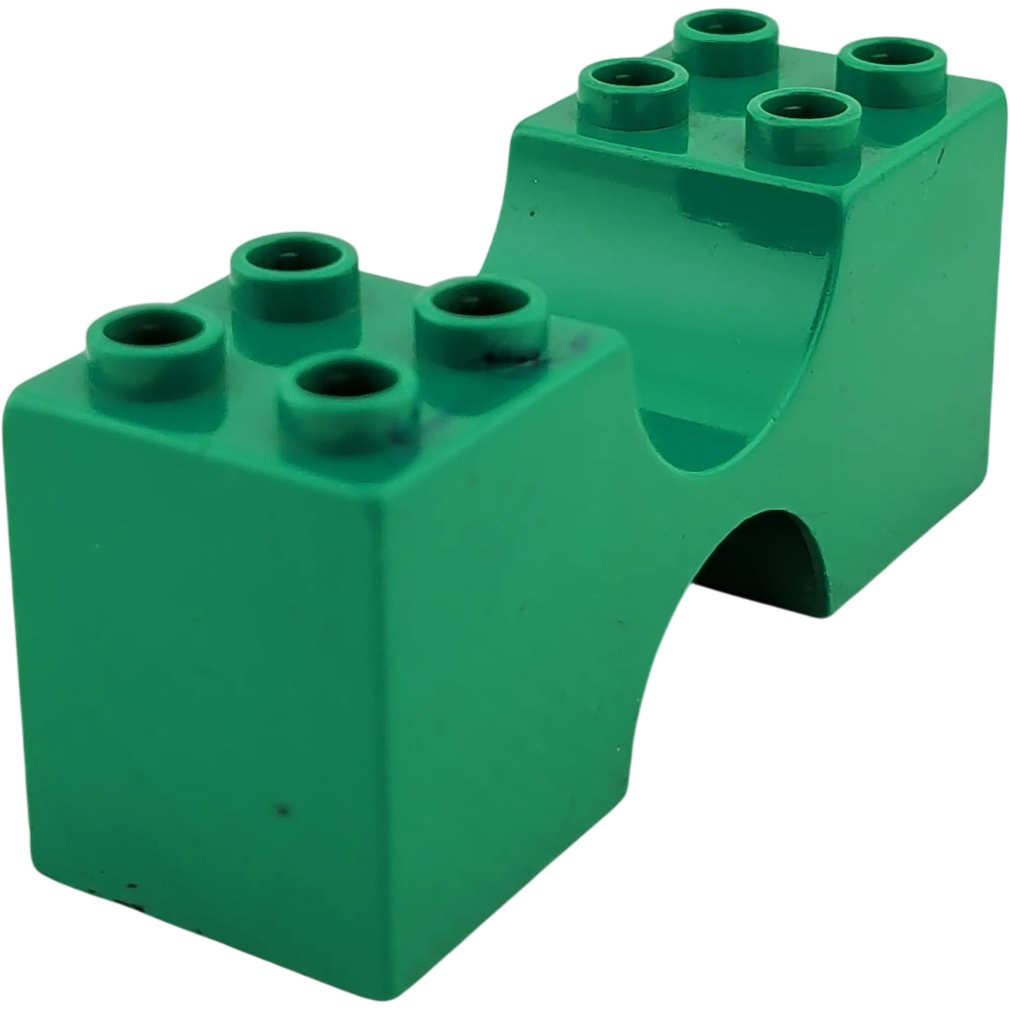Lego Duplo 2x6x2 Brückenstein Dunkelgrün Rund Gebogener Stein