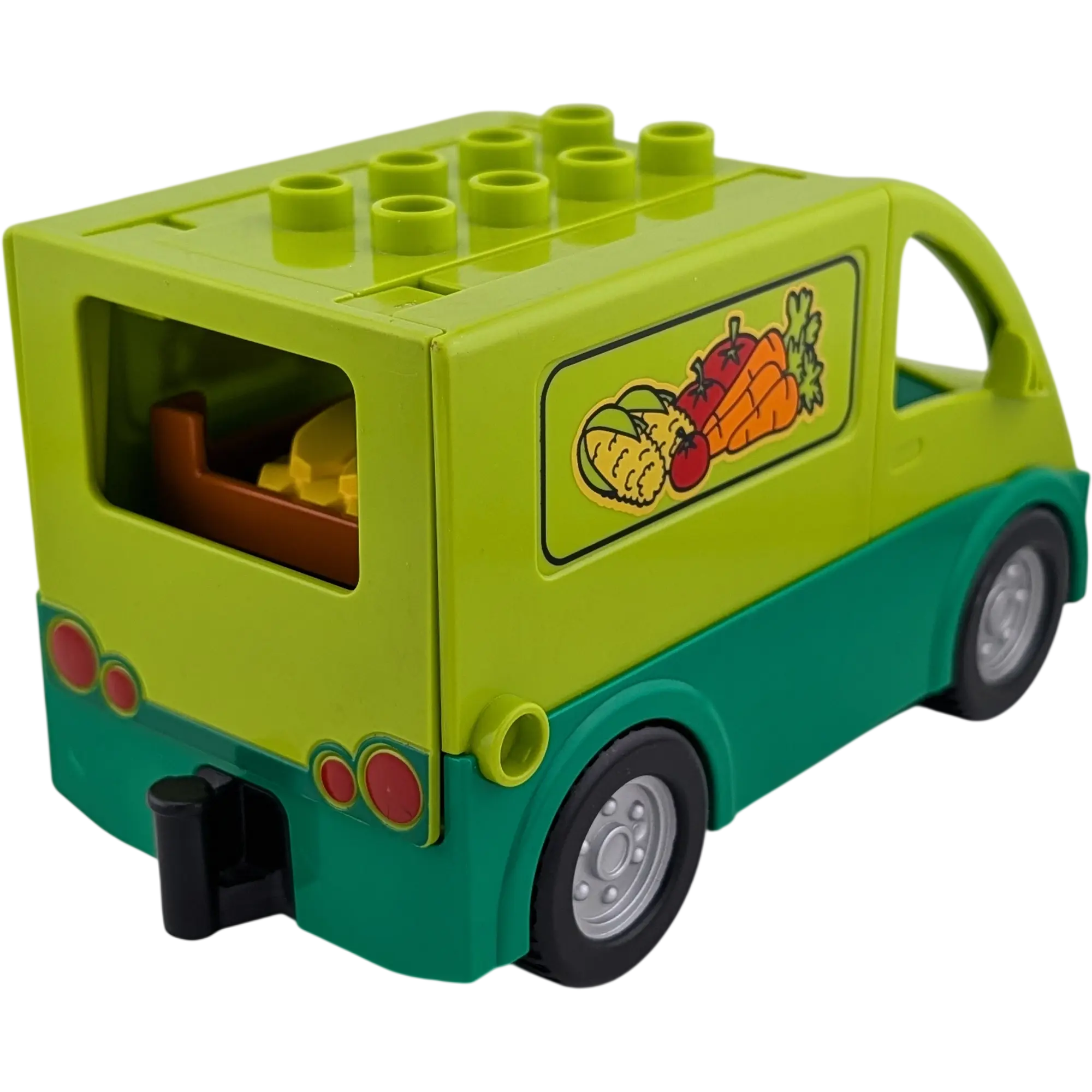 Lego Duplo Auto Gemüse Lieferant Lieferwagen Lime mit Obst
